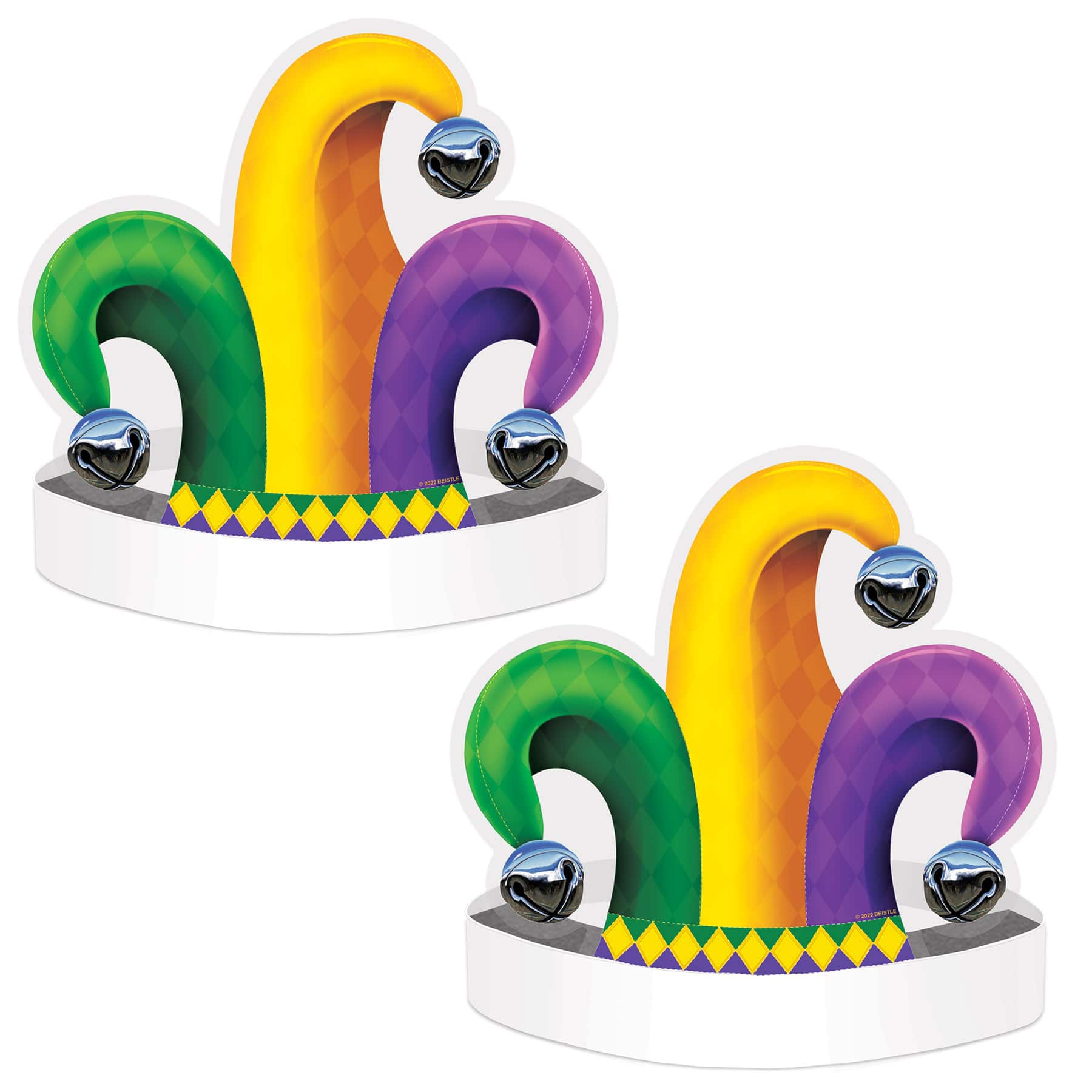 Beistle Jester Hat Plastic Headbands, 2ct.