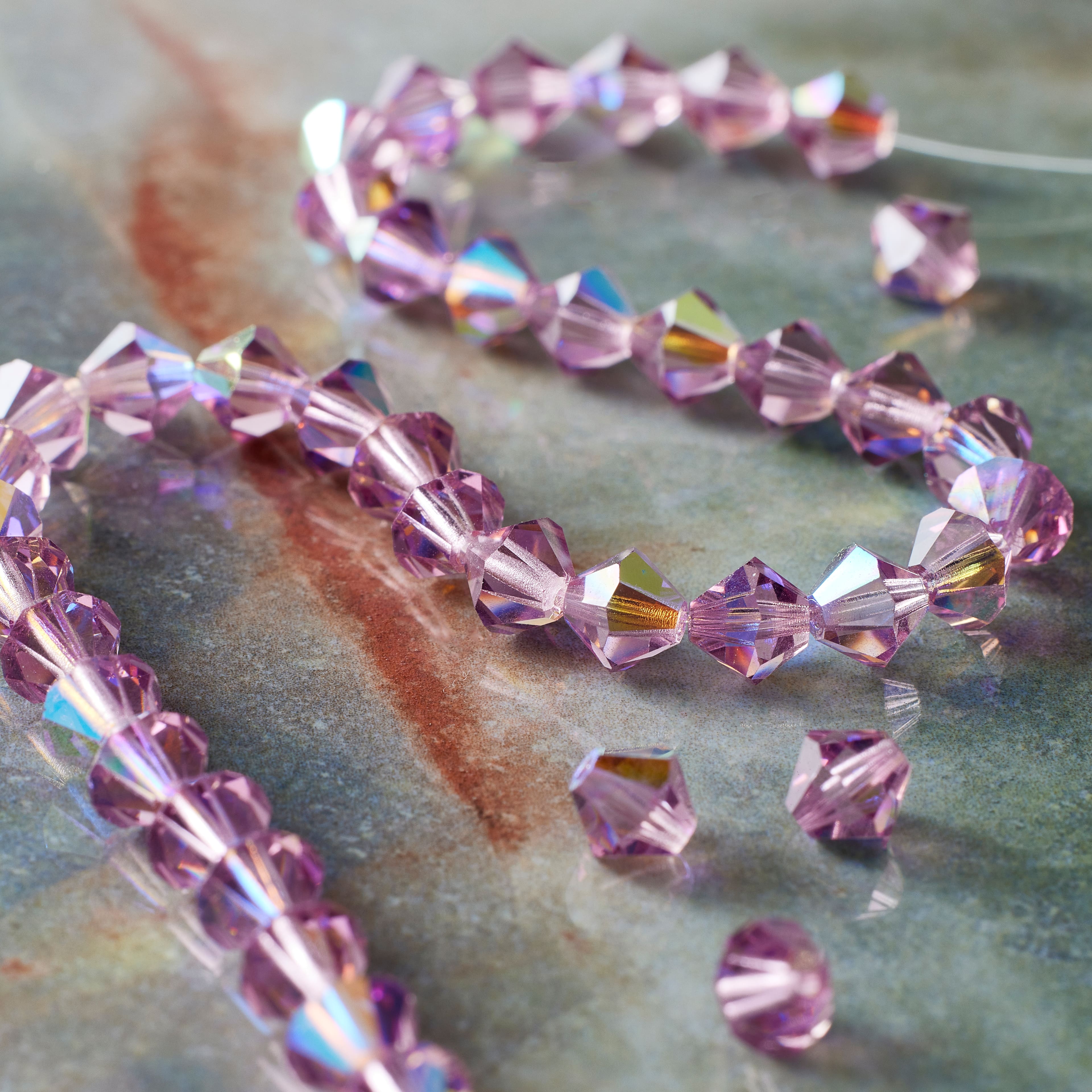 Preciosa Glass Crystal Bicone Beads, 6mm by Bead Landing™