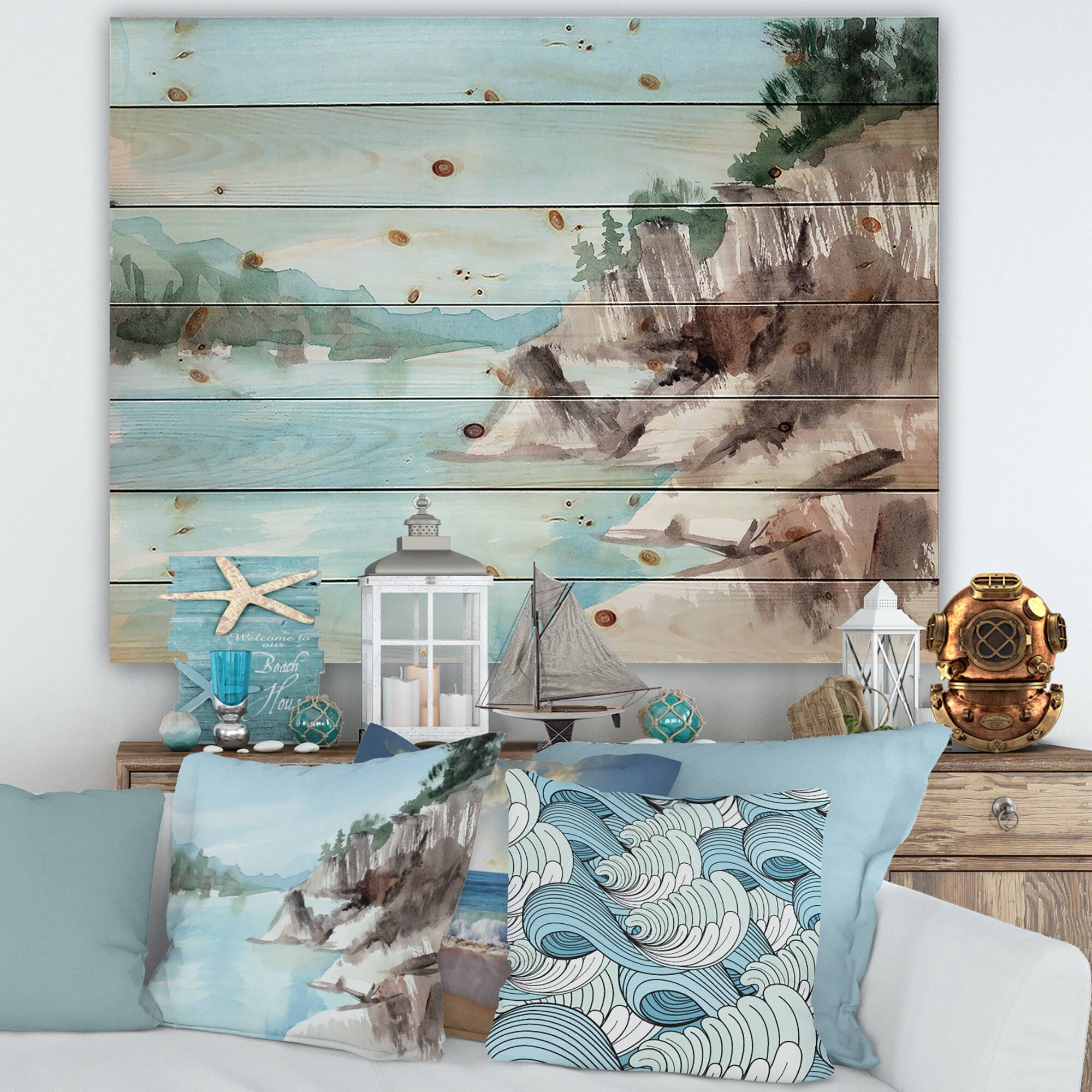 Designart - Rocks By The Blue Lake
