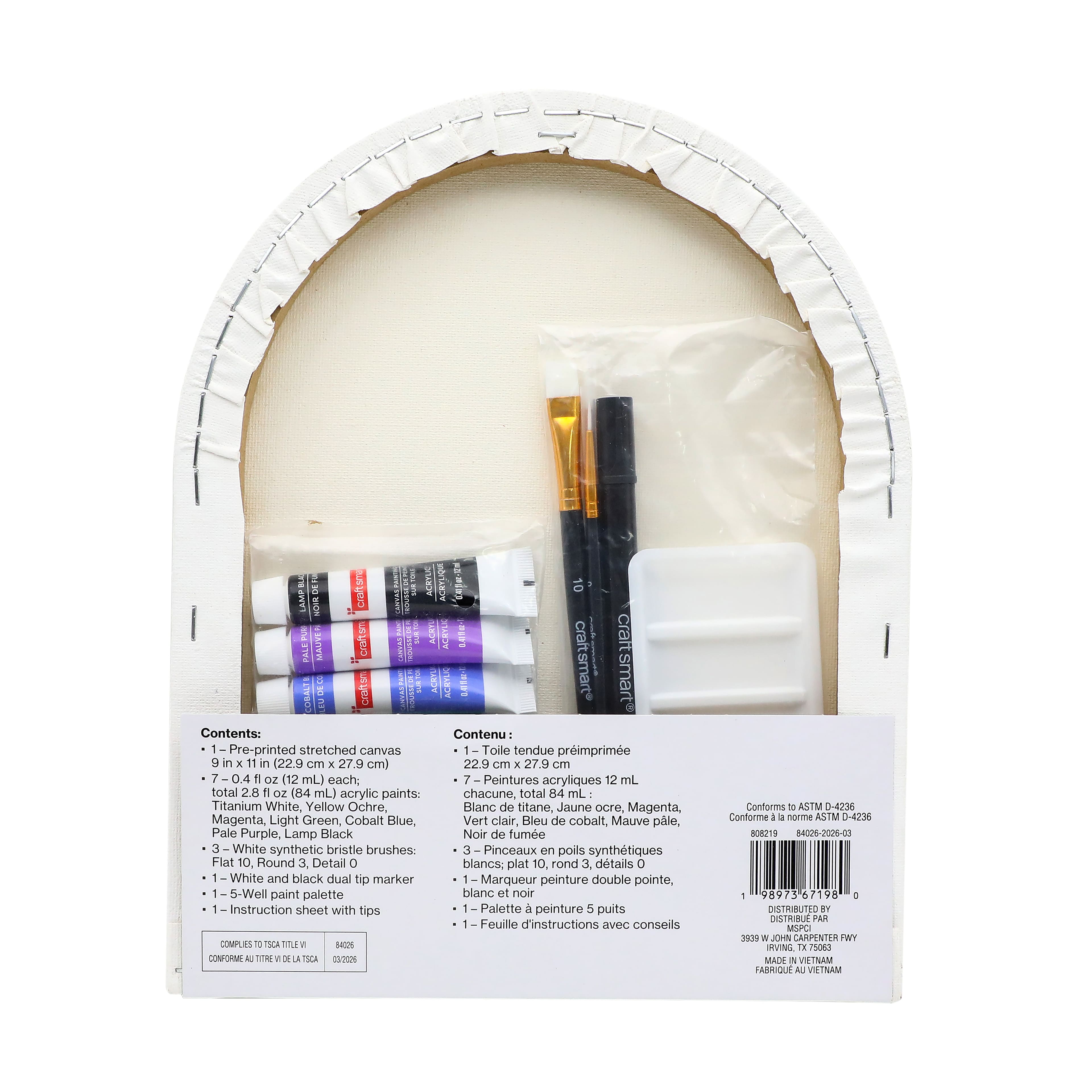 9" x 11" Skeleton Couple Arch Canvas Painting Kit by Craft Smart®