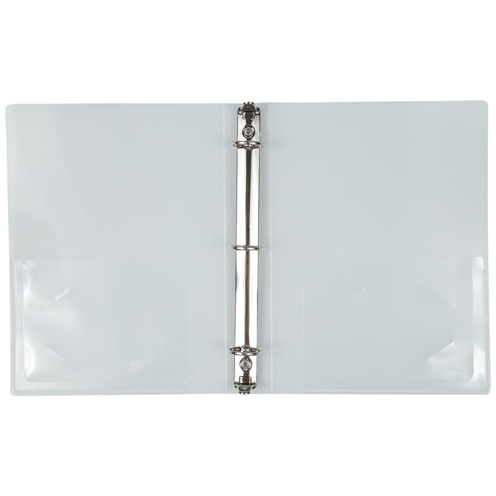 JAM Paper 1" Clear Plastic Mini 3-Ring Binder