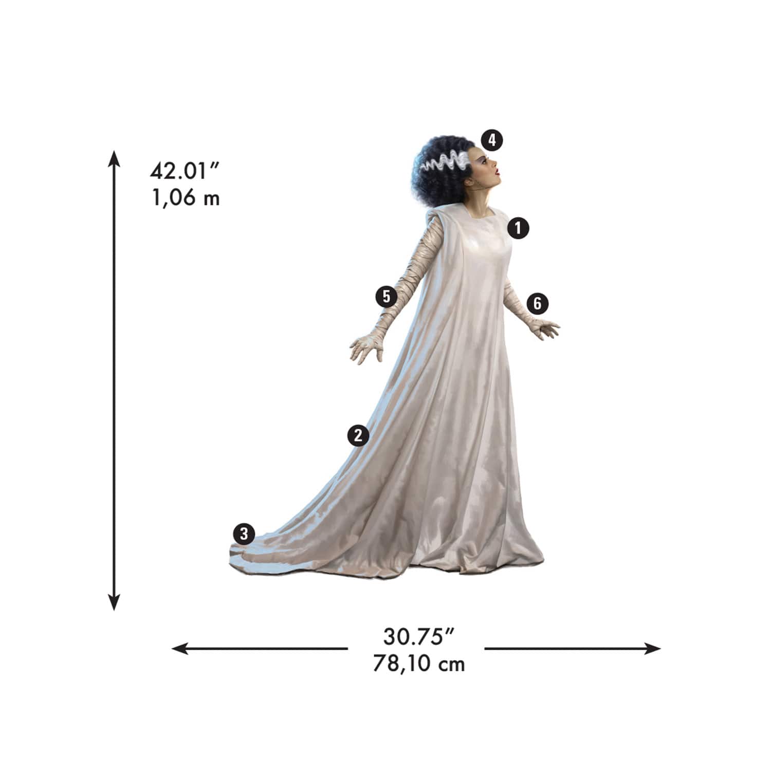 RoomMates Classic Monsters Bride of Frankenstein Giant Peel & Stick Wall Decals