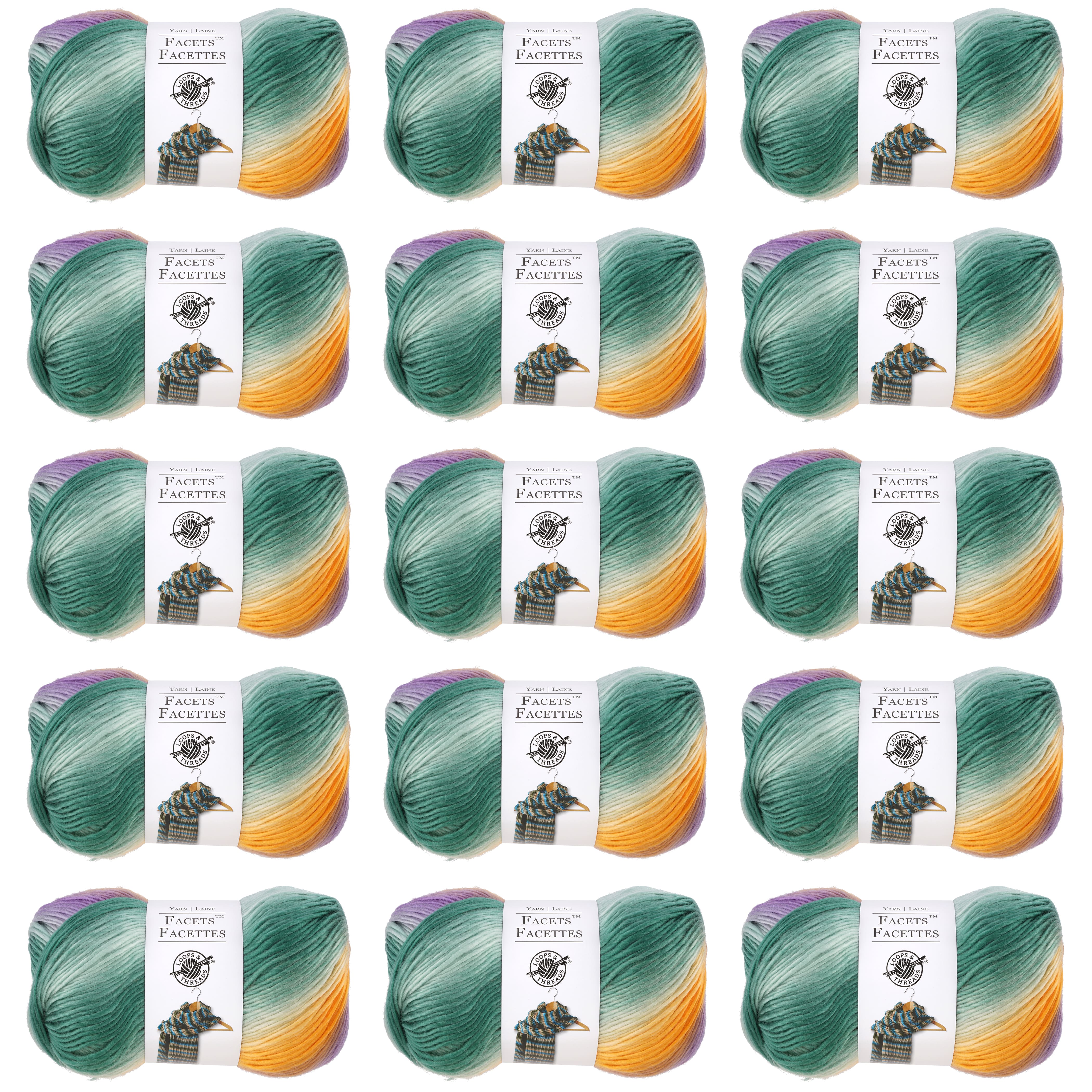 15 Pack: Facets™ Yarn by Loops & Threads®