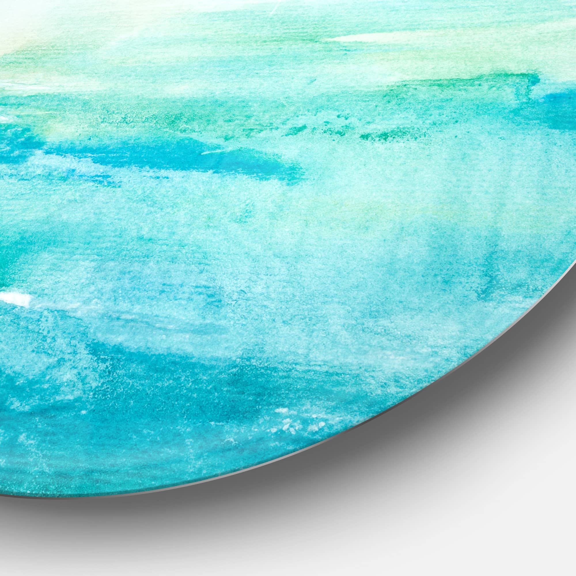 Designart - Abstract Sea Close up' Abstract Circle Metal Wall Art