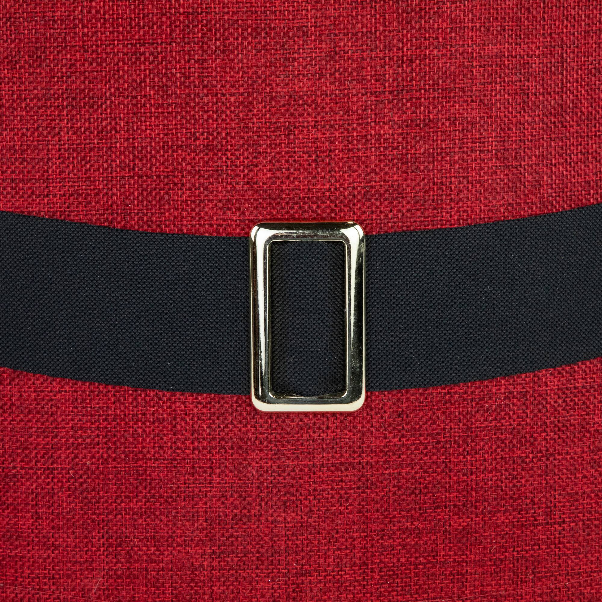 26.75" Red Santa's Belt Round Christmas Tree Collar