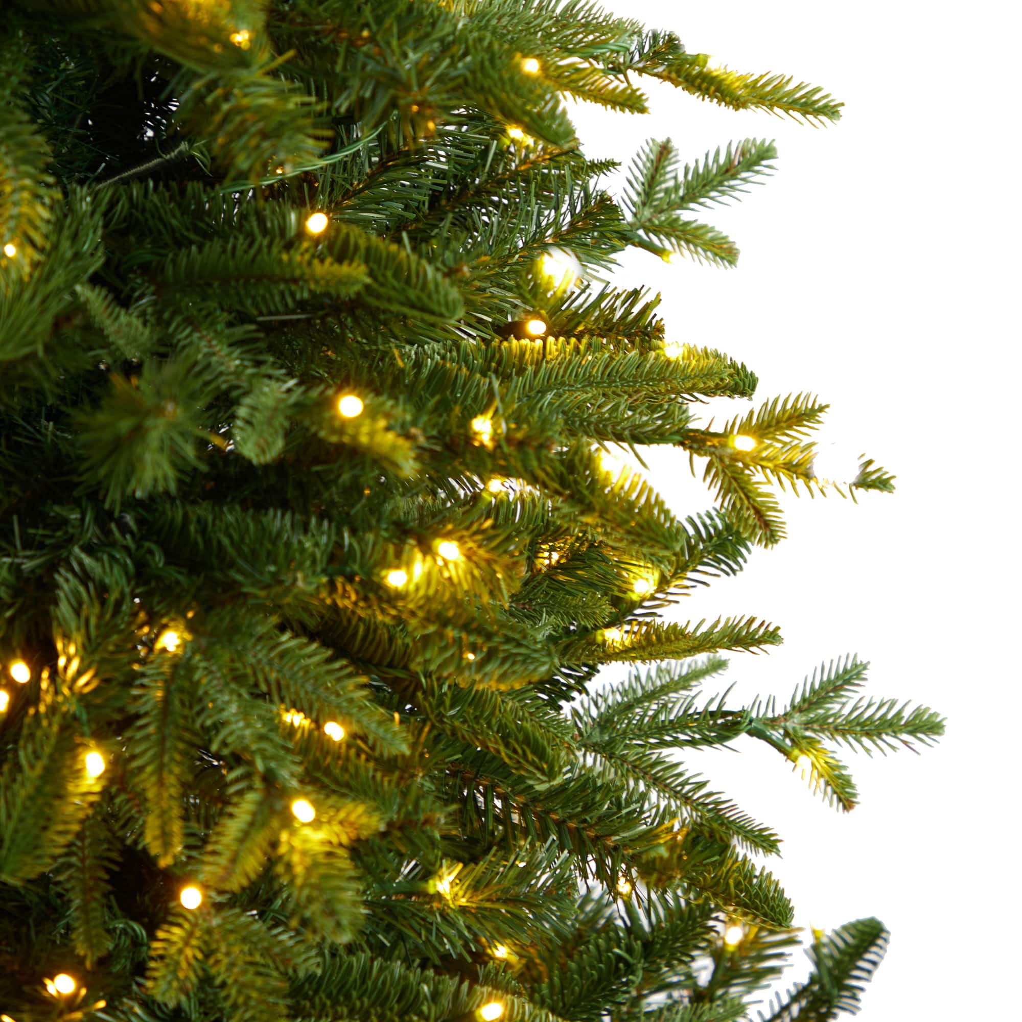 6ft. Pre-Lit Montreal Spruce Artificial Christmas Tree, White LED Lights