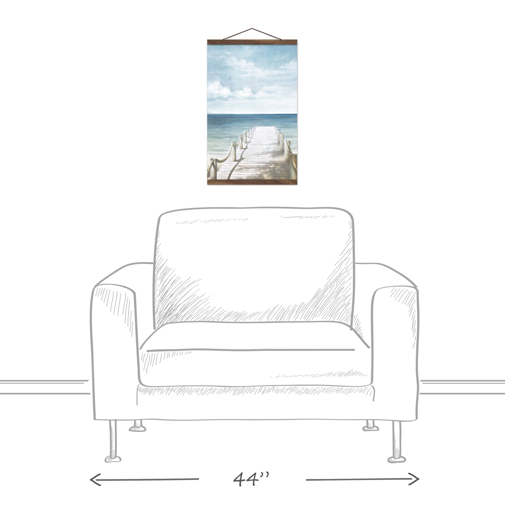 Ocean Dock Teak Hanging Canvas Wall Art