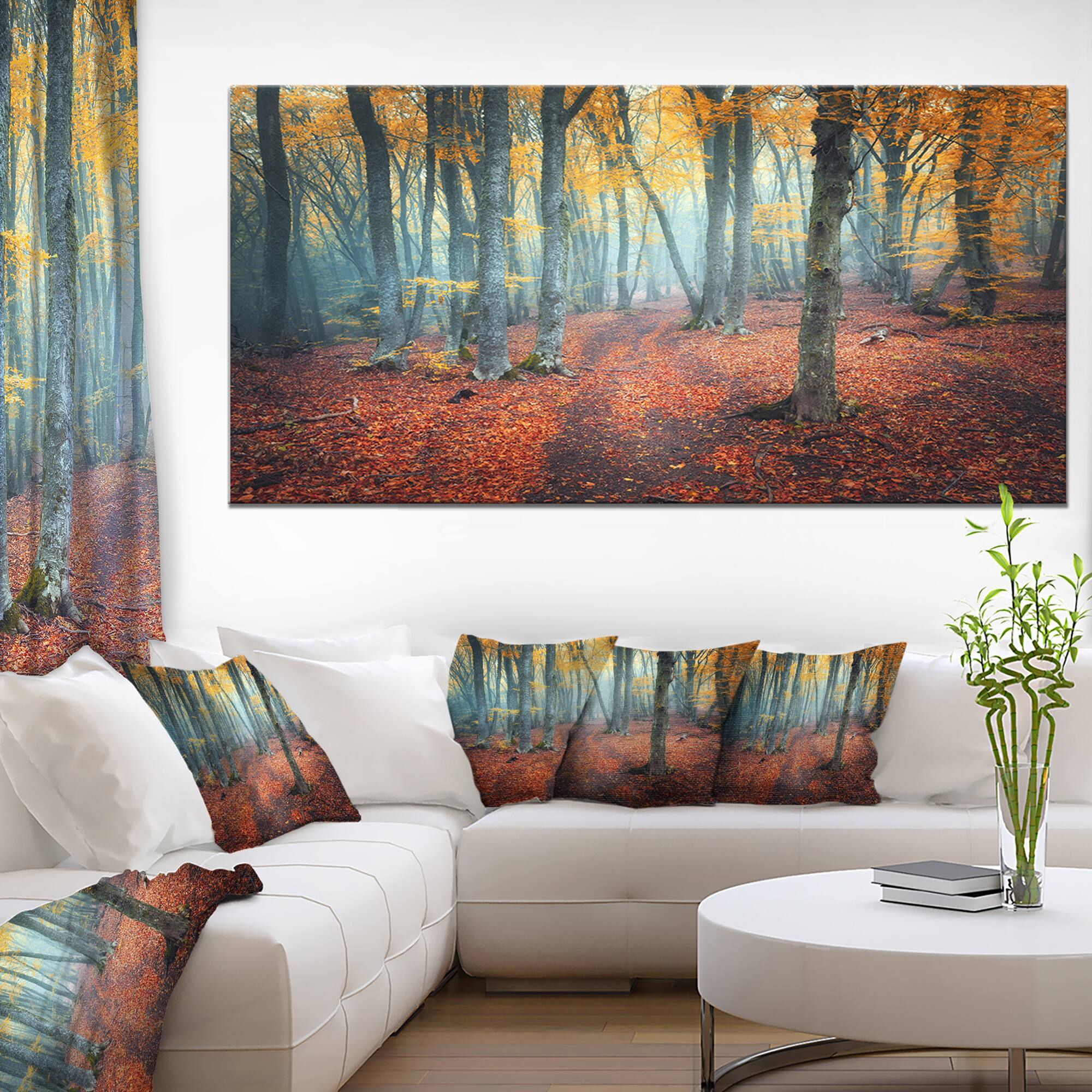 Designart - Red and Yellow Autumn Forest