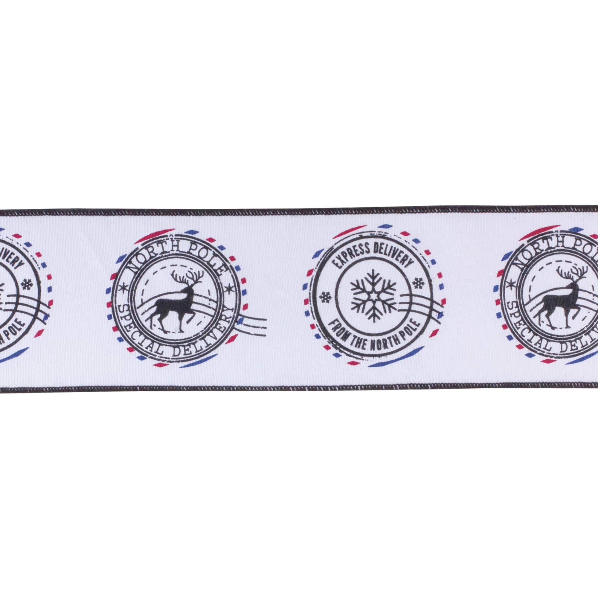 Melrose 4" x 5yd. North Pole Holiday Wired Ribbons, 2ct.