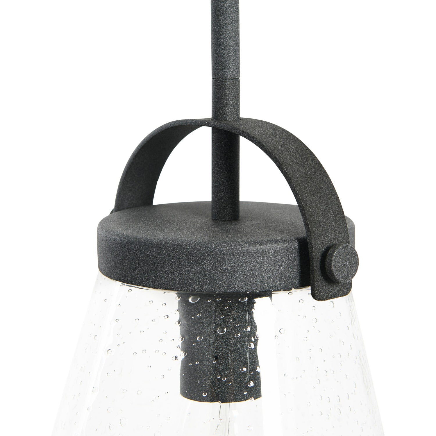 Hello Honey® Robert Stevenson Lighting Wesley Metal & Seedy Glass Ceiling Light