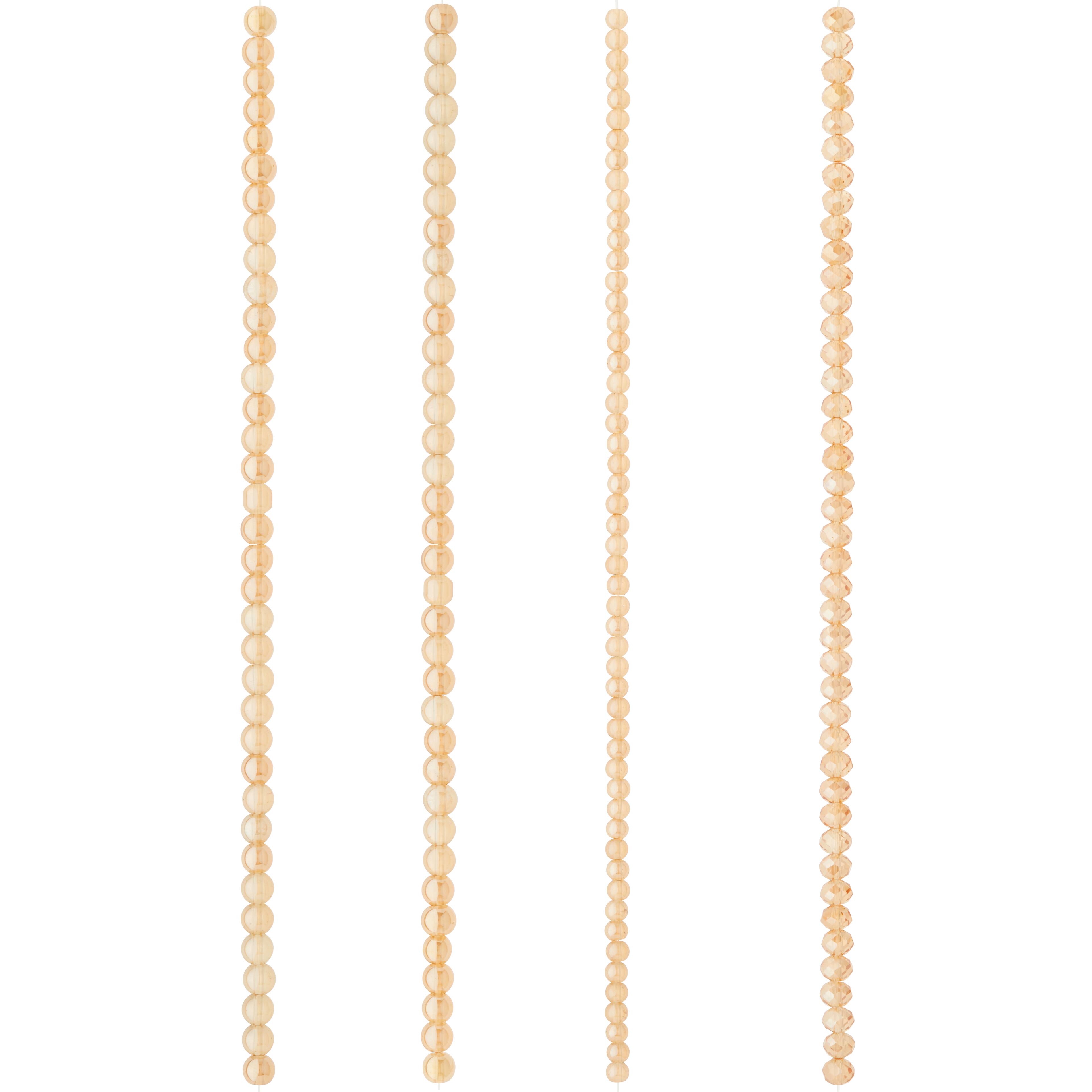 12 Pack: Amber Glass Mixed Beads by Bead Landing™