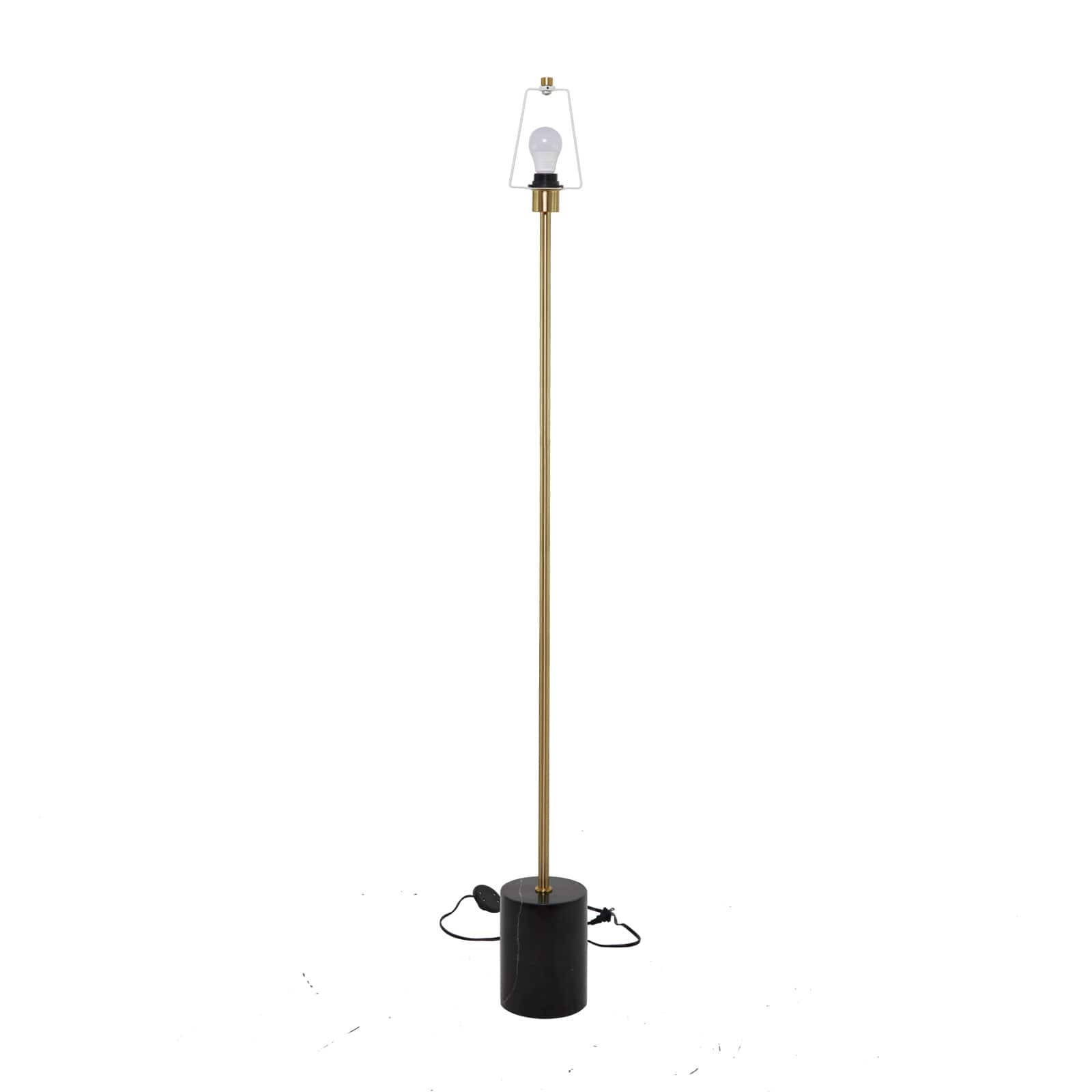 Black Metal Contemporary Floor Lamp, 14" x 14" x 62"