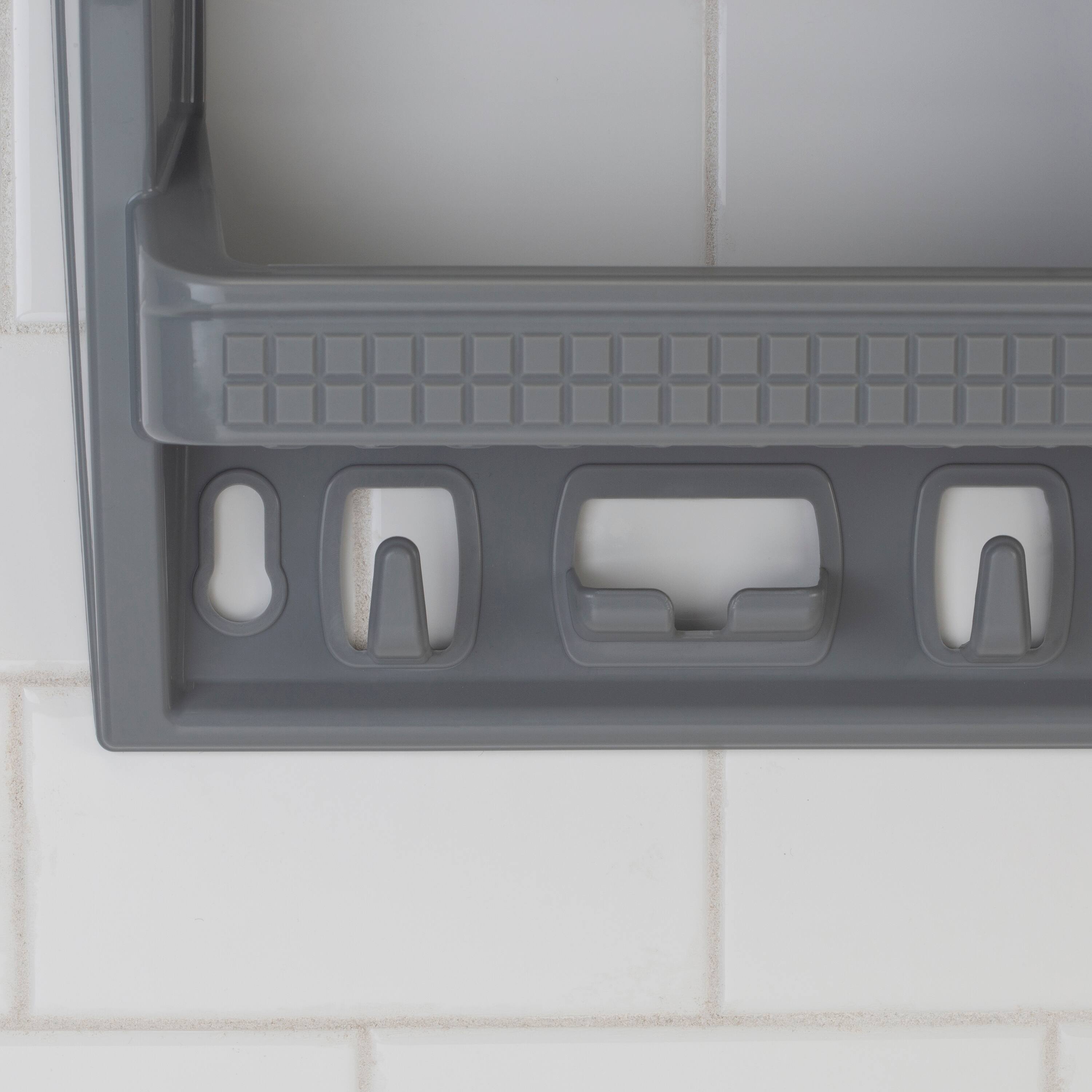Bath Bliss Gray Multi Hanging Option Shower Caddy