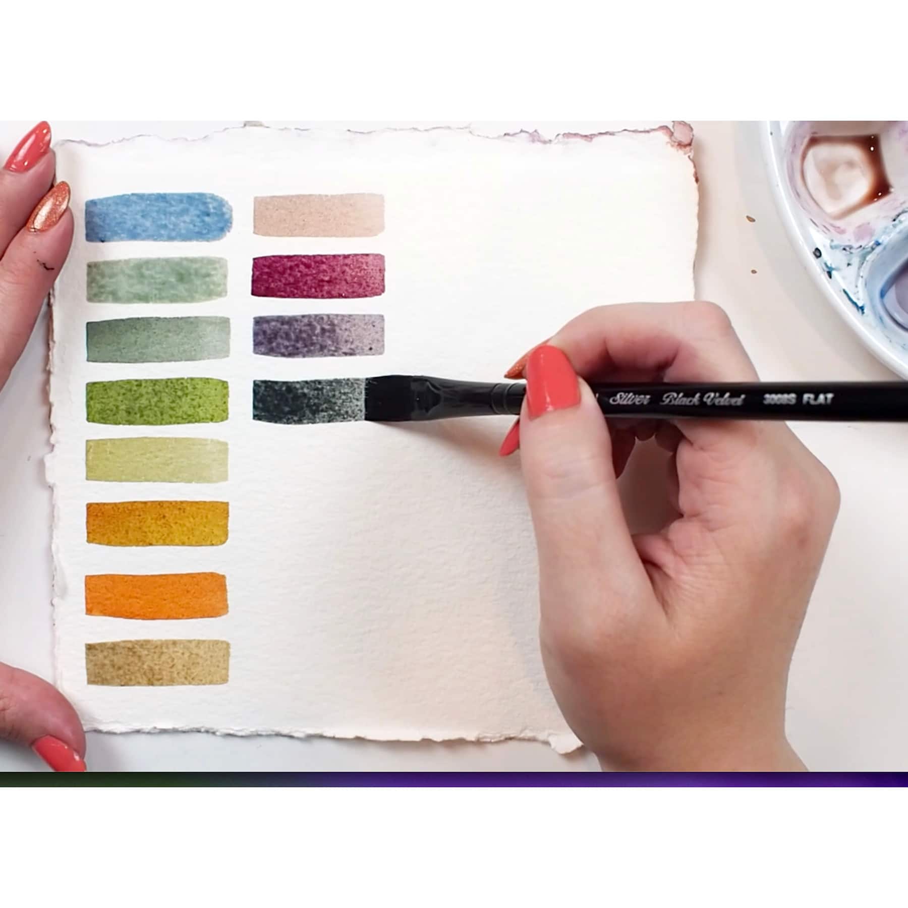 Silver Brush Limited Black Velvet® Square Wash Brushes Set