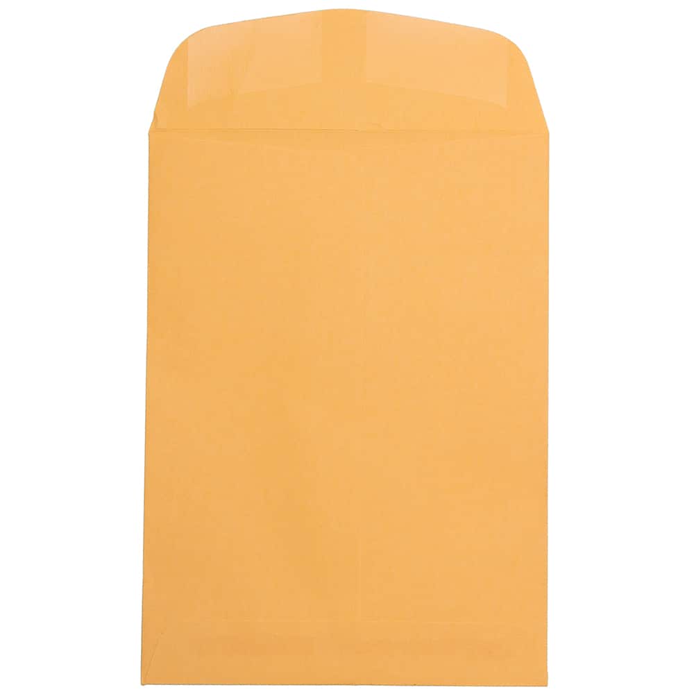 JAM Paper 7.5" x 10.5" Brown Kraft Recycled Manila Open End Envelopes, 100ct.