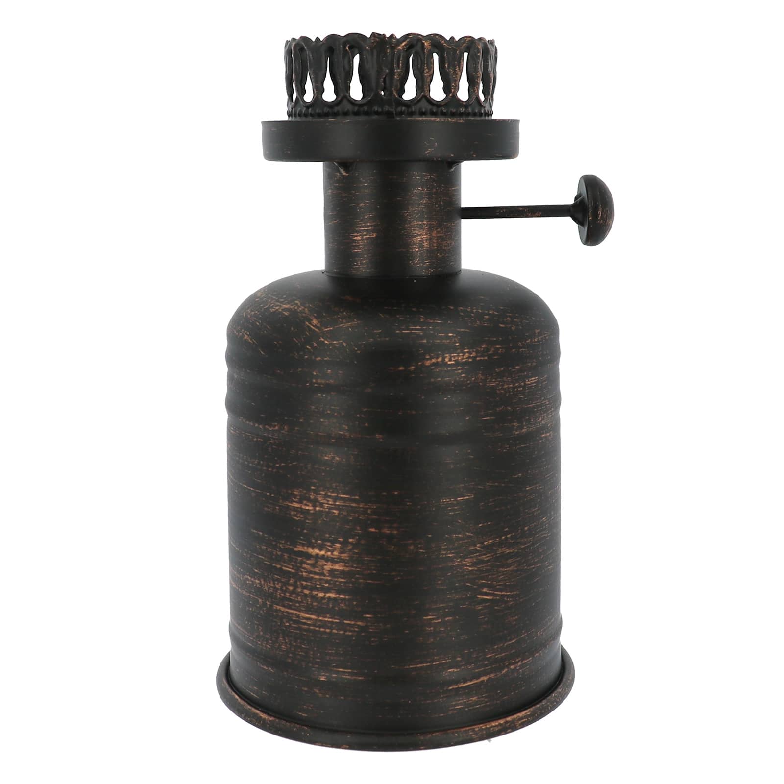 12.75" Antique Gold Wide Iron & Glass Tealight Holder by Ashland®