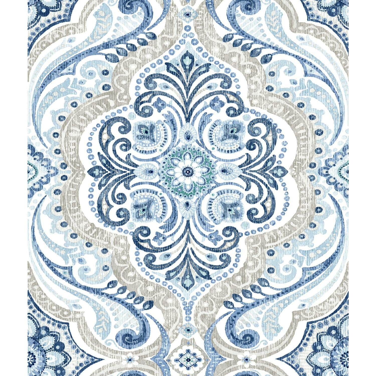 RoomMates Bohemian Damask Peel & Stick Wallpaper