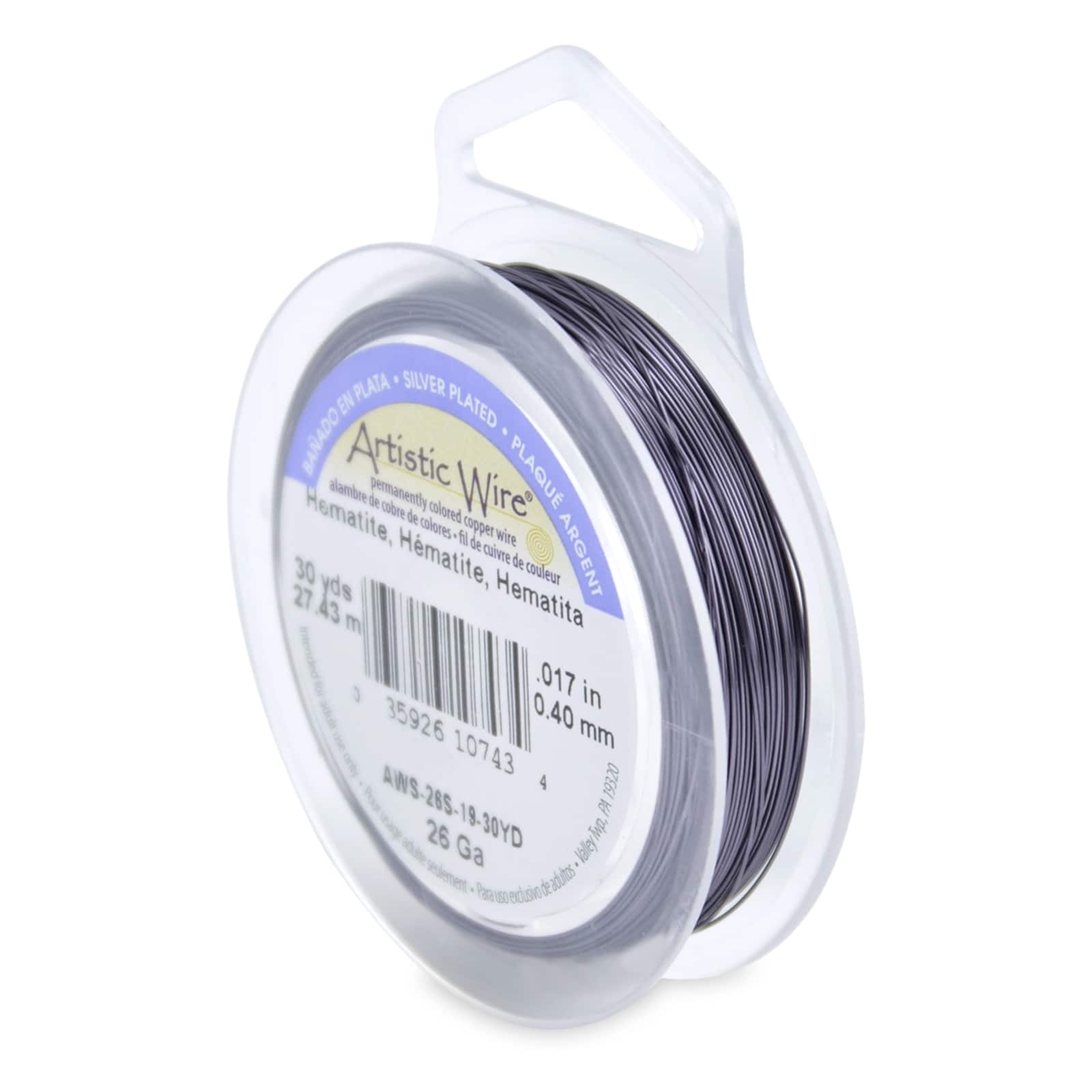 Artistic Wire® 26 Gauge Silver Plated Tarnish Resistant Colored Copper Craft Wire, 30yd.