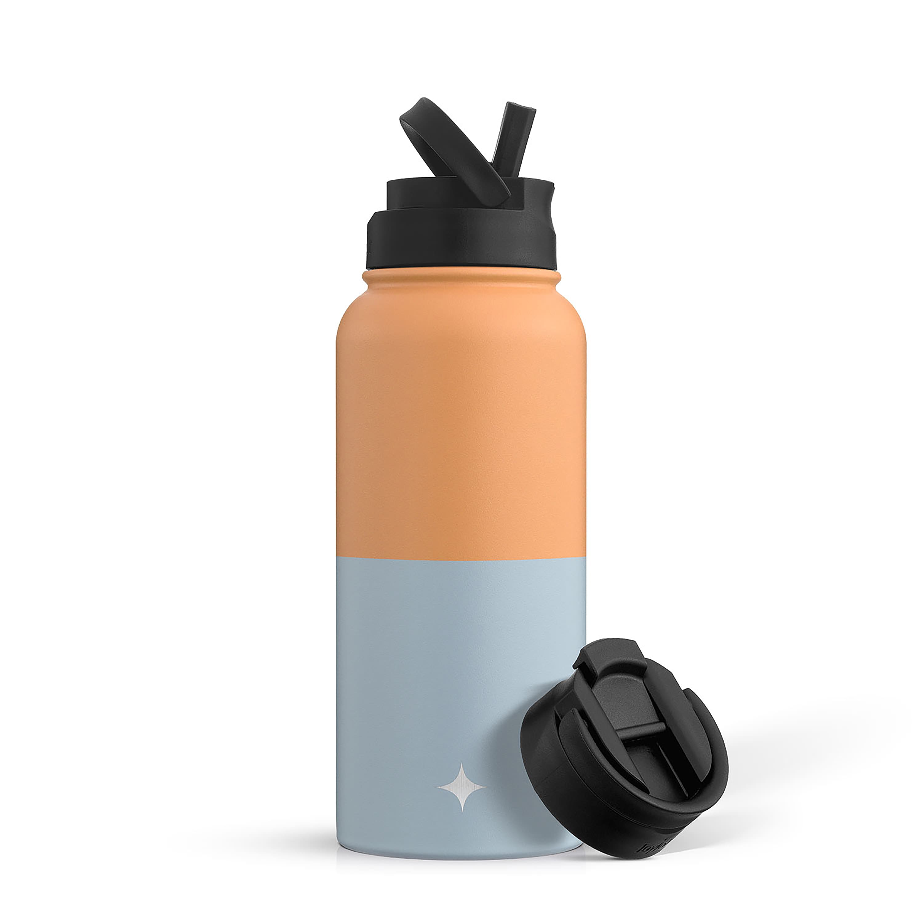 JoyJolt® 32oz. Vacuum Insulated Water Bottle With Flip Lid & Sport Straw Lid