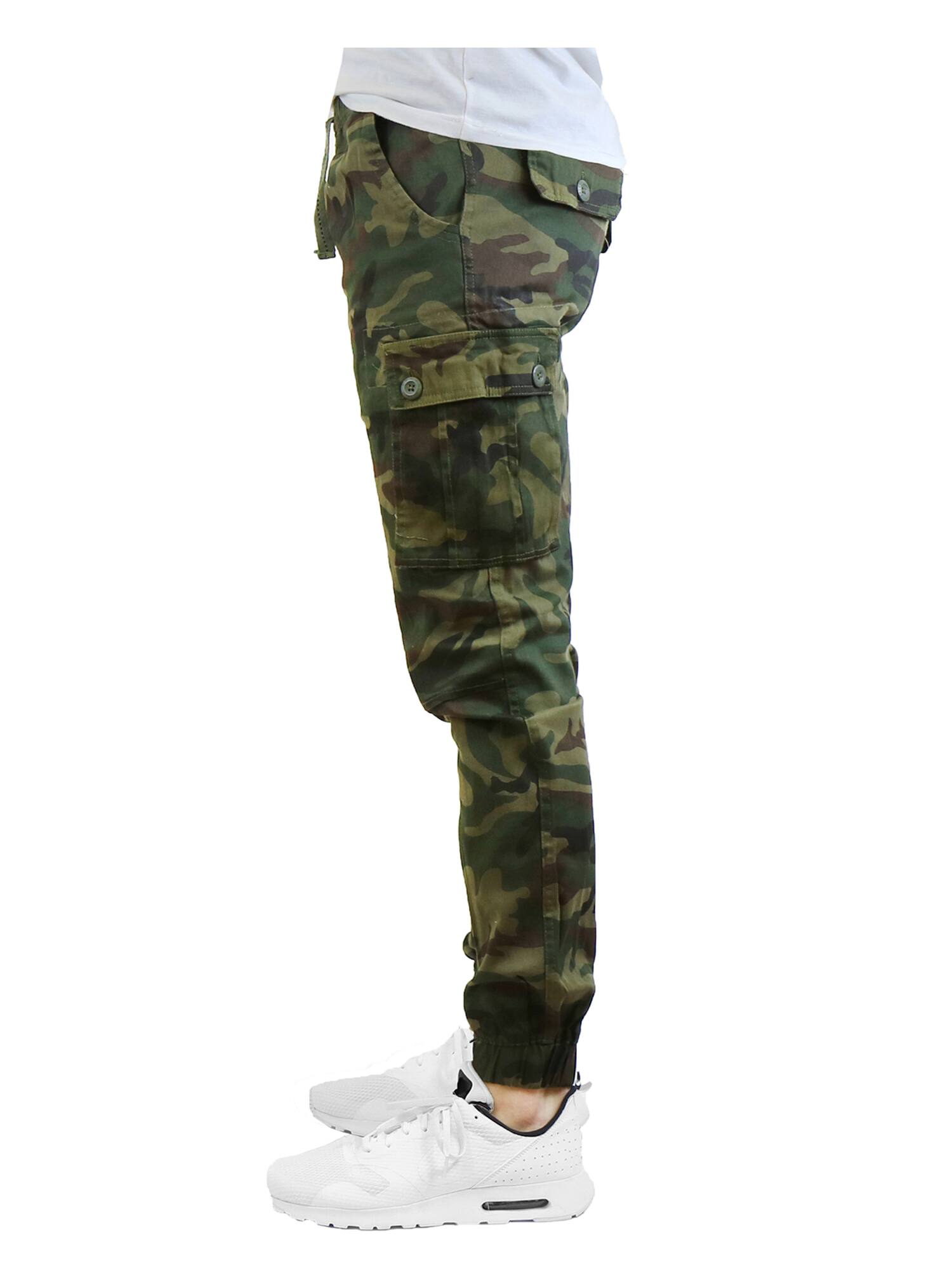 Galaxy by Harvic Slim Fit Cotton Stretch Twill Men's Cargo Joggers