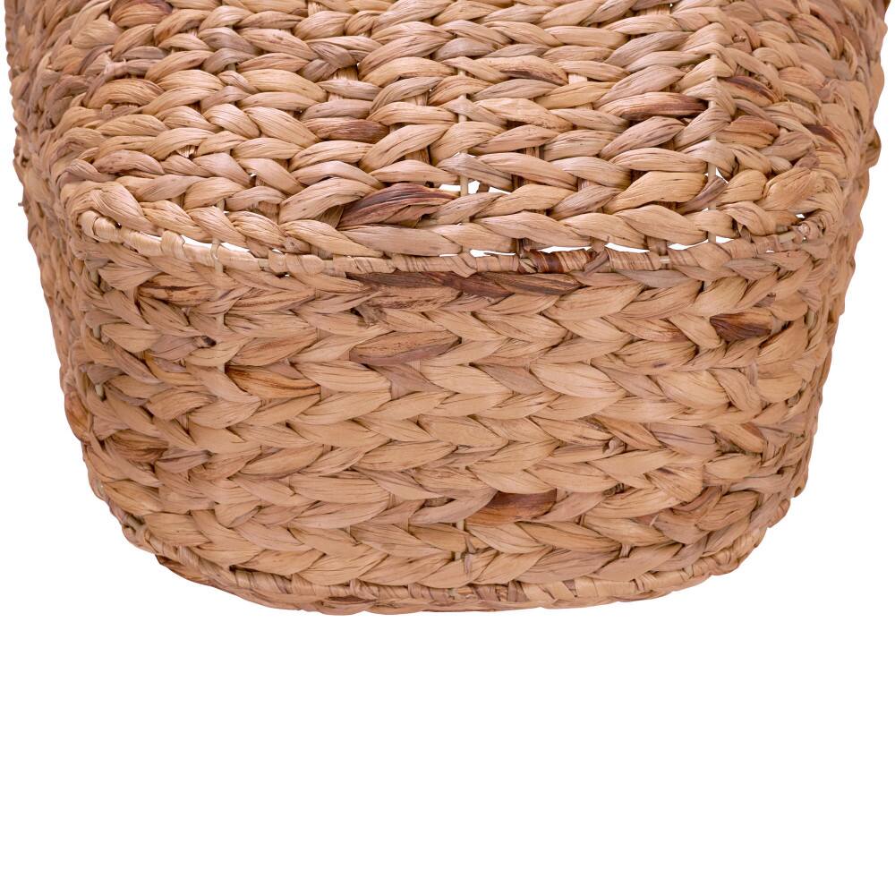 Household Essentials 17.5" Woven Natural Hyacinth Basket with Handles