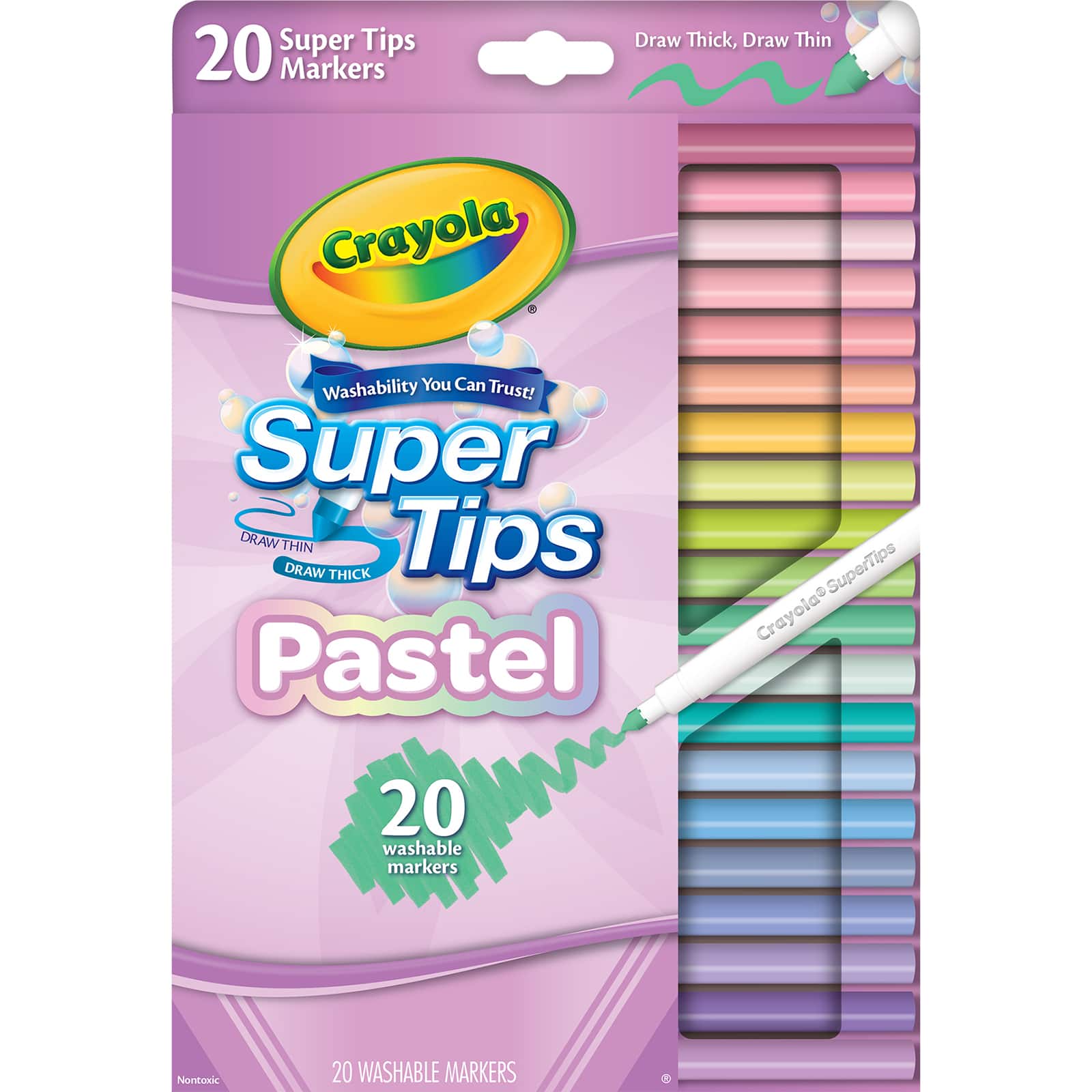 Crayola® Supertip Pastel Markers, 6 Packs of 20