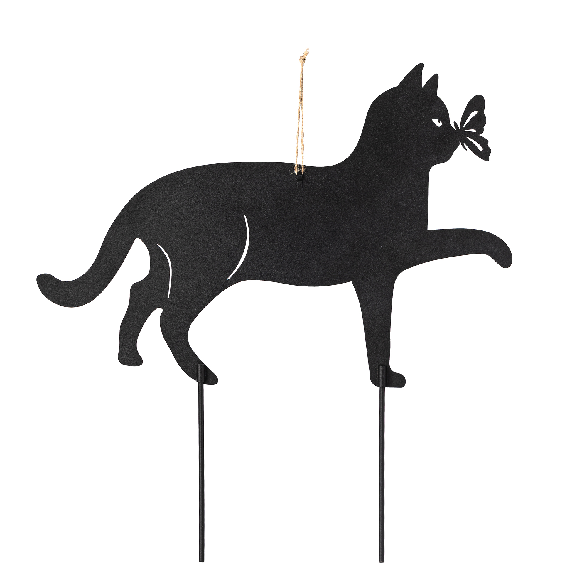 Glitzhome® 20.5" Multi-Functional Metal Cat Silhouette Pick Set