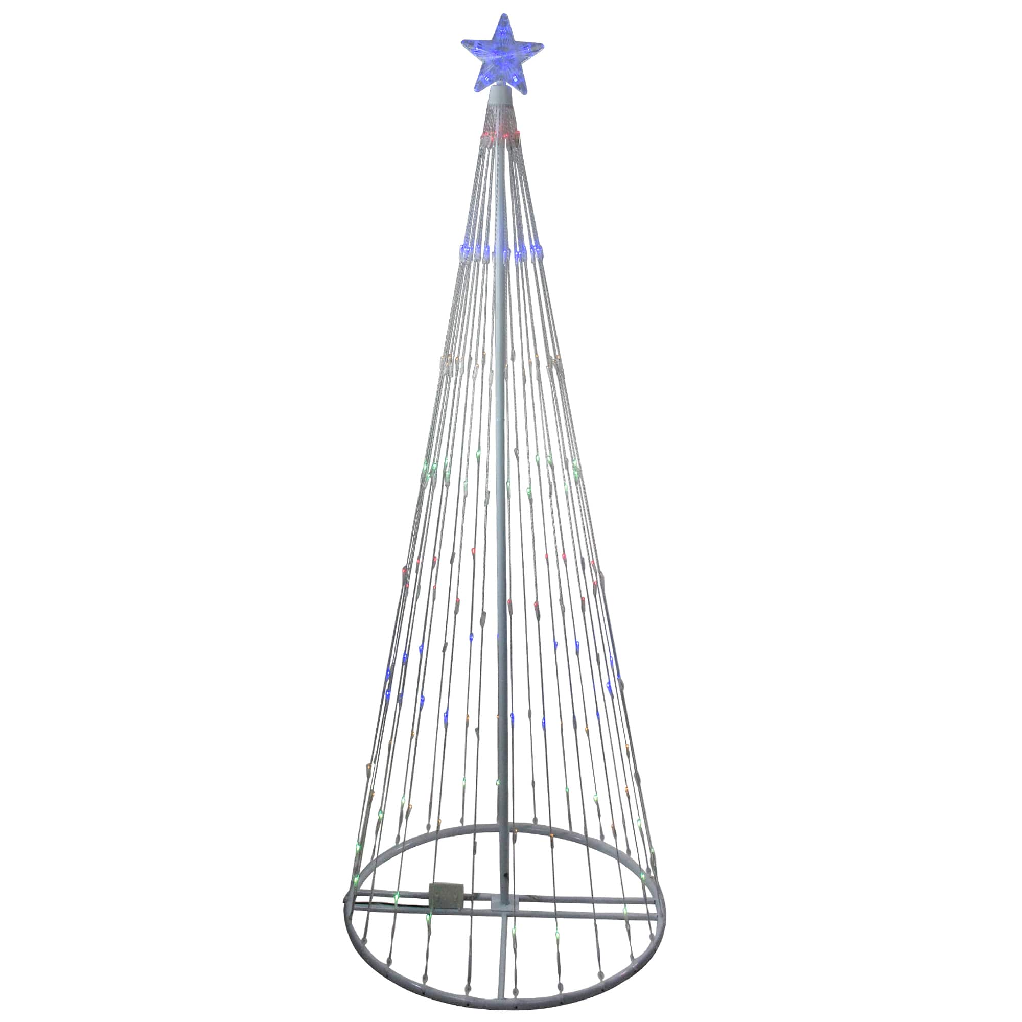 Northlight 9ft. LED Lighted Show Cone Christmas Tree with Star Decoration