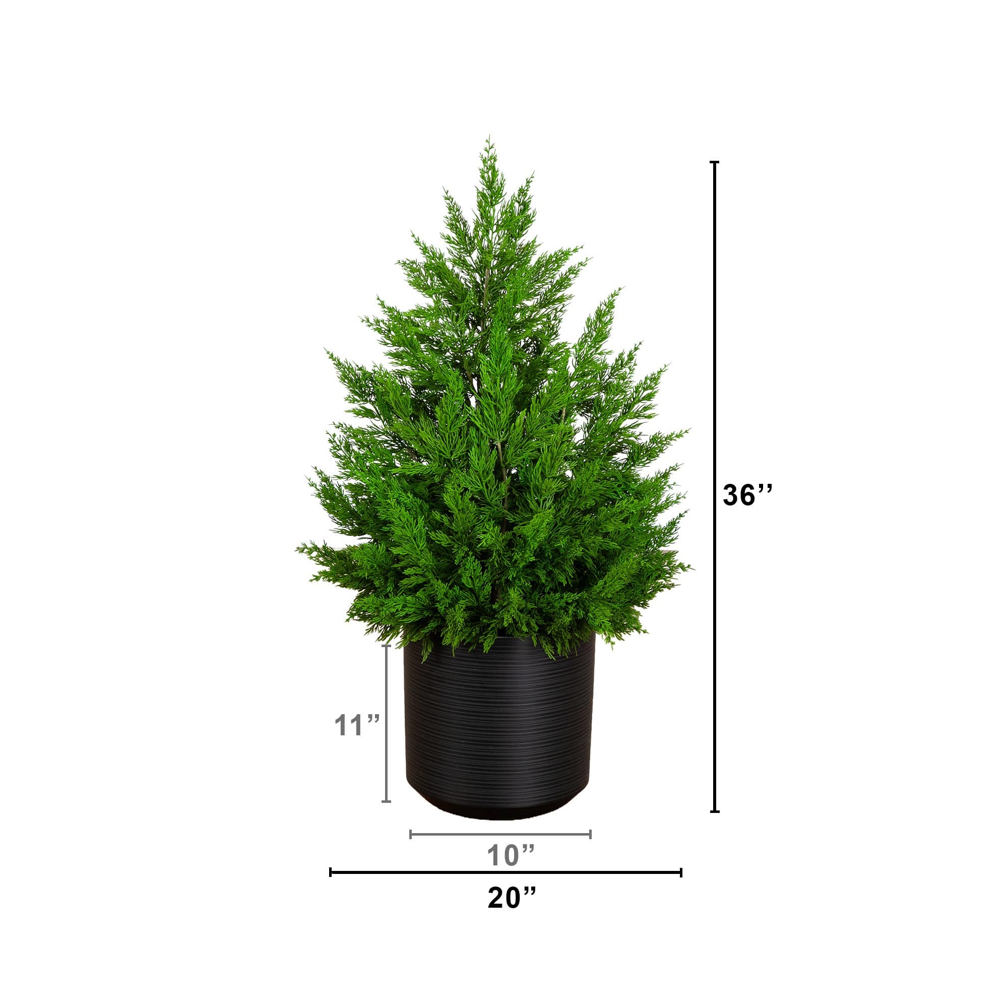 Nearly Natural 3ft. Unlit Real Touch Winter Cypress Artificial Potted Christmas Tree