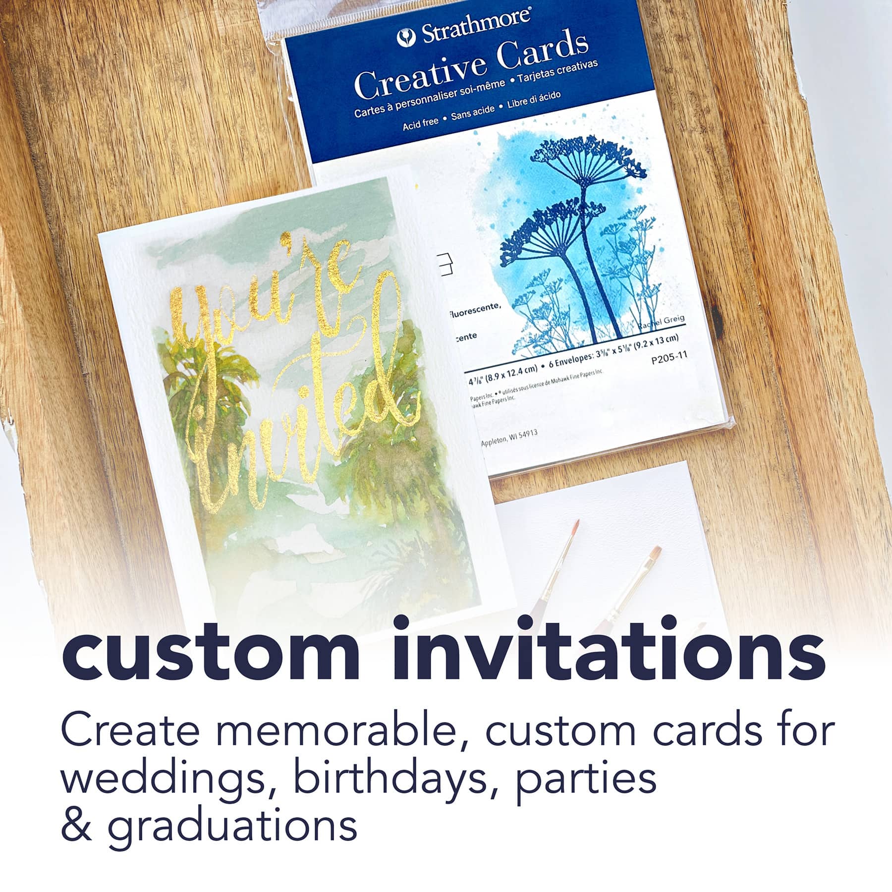 Strathmore® Fluorescent White Creative Cards & Envelopes with Deckle Edge