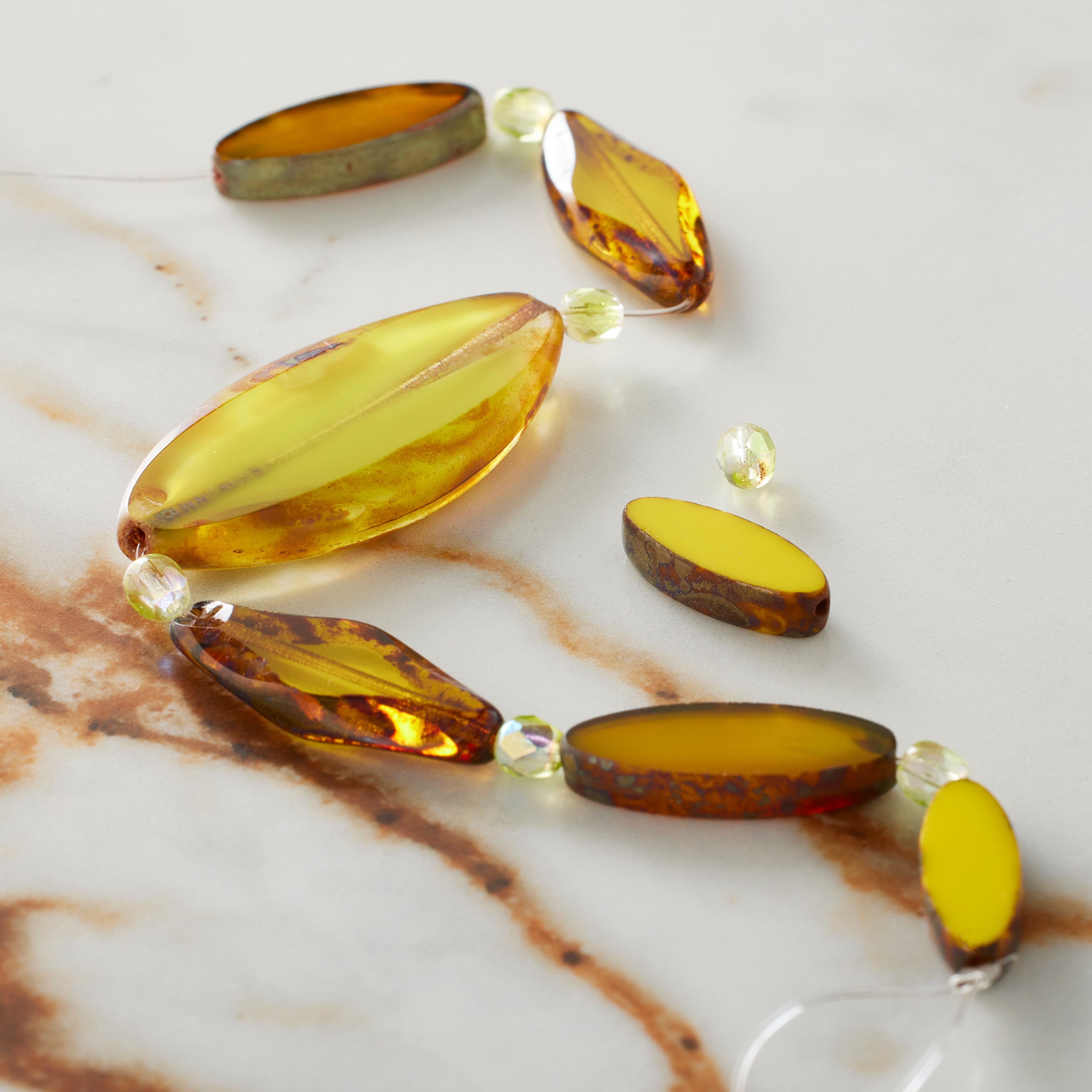 Smooth Czech Glass Oval Bead Mix by Bead Landing