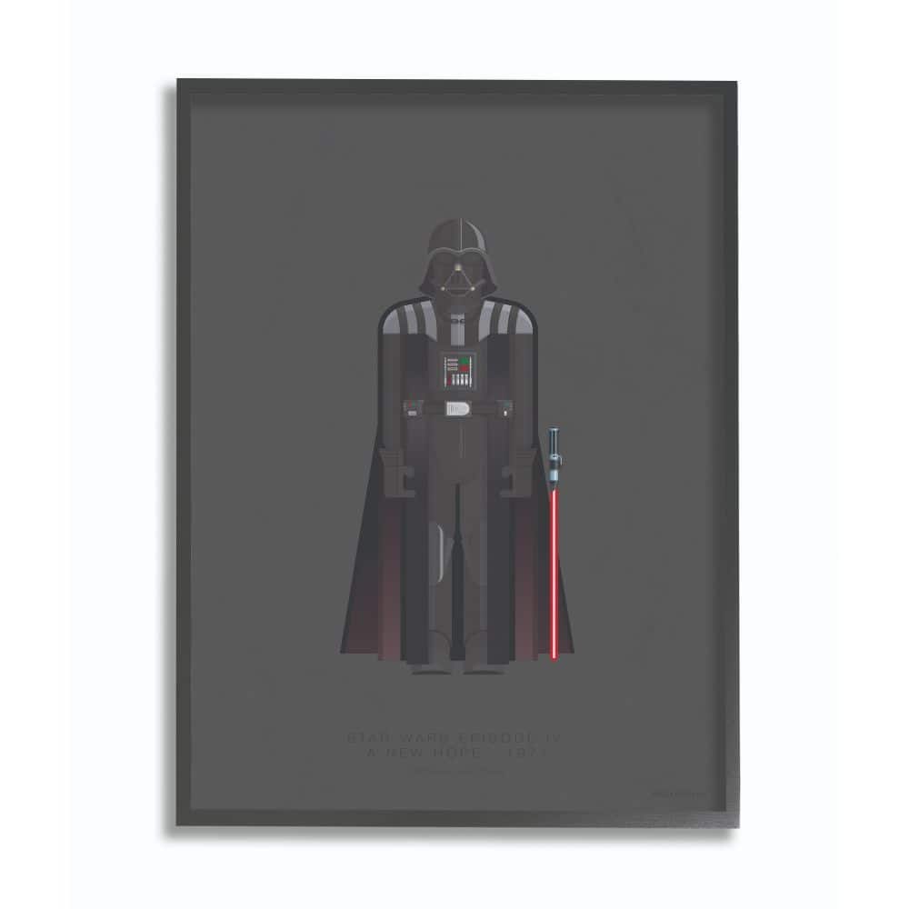 Stupell Industries Star Wars Darth Vader Fashion Design Wall Accent with Black Frame