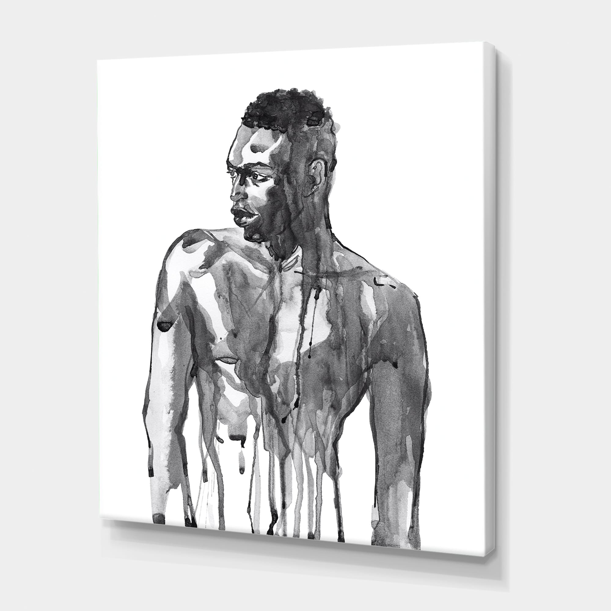 Designart - Handsome African Man Portrait On White I
