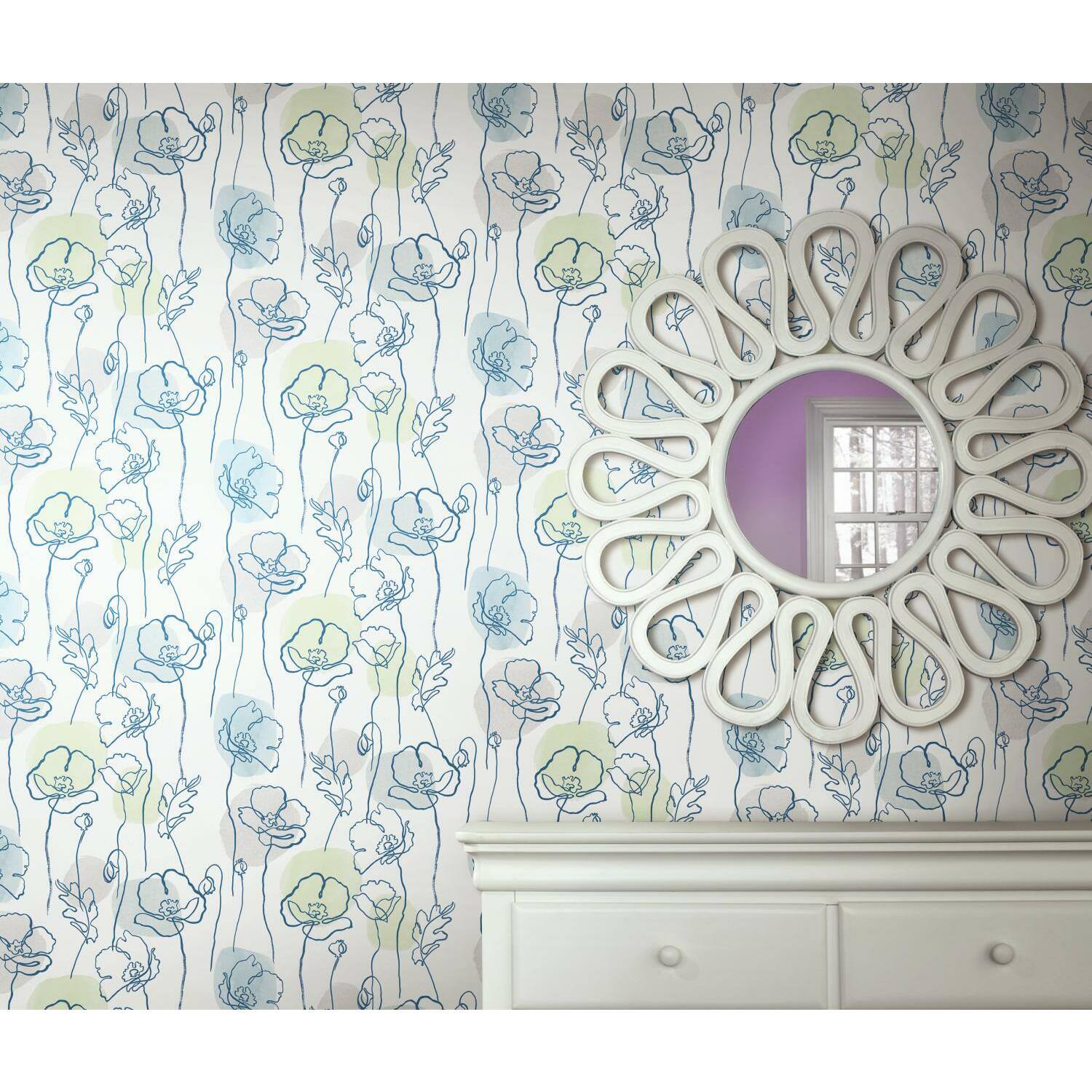 RoomMates Modern Poppy Peel & Stick Wallpaper