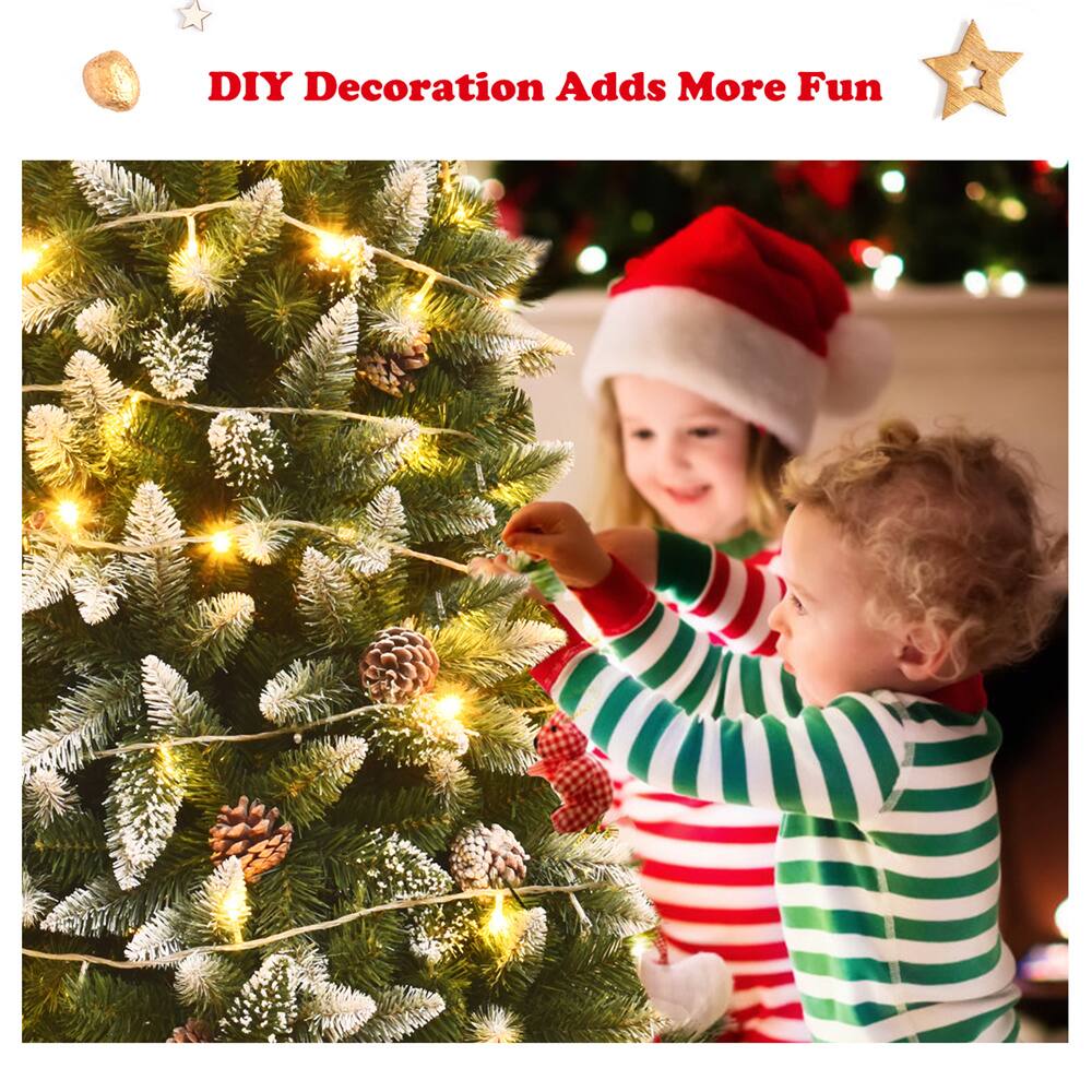Costway 6ft. Unlit Snow Flocked Pencil Artificial Christmas Tree