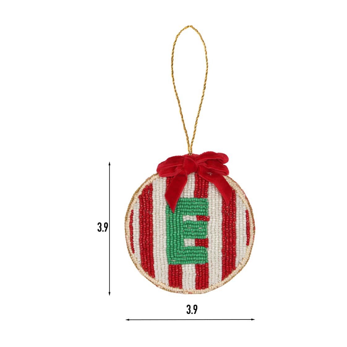 4" Monogram Beaded Ornament by Ashland