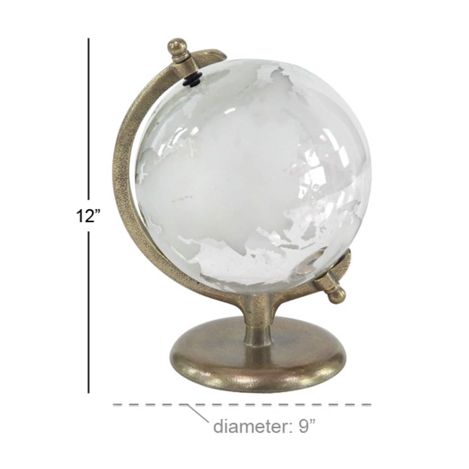 12" White Aluminum Globe