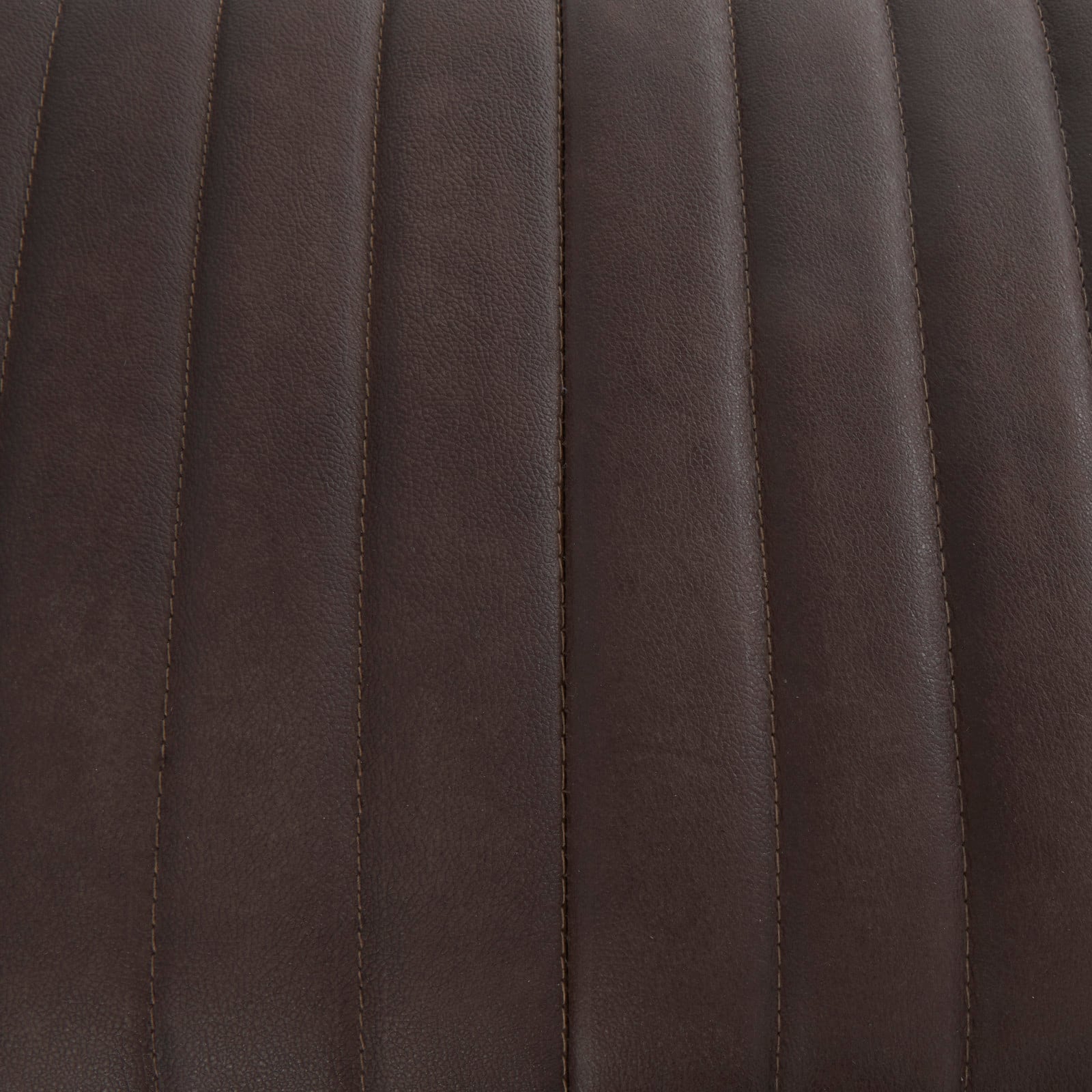 4ft. Dark Brown Leather Upholstered Bench with Hairpin Legs