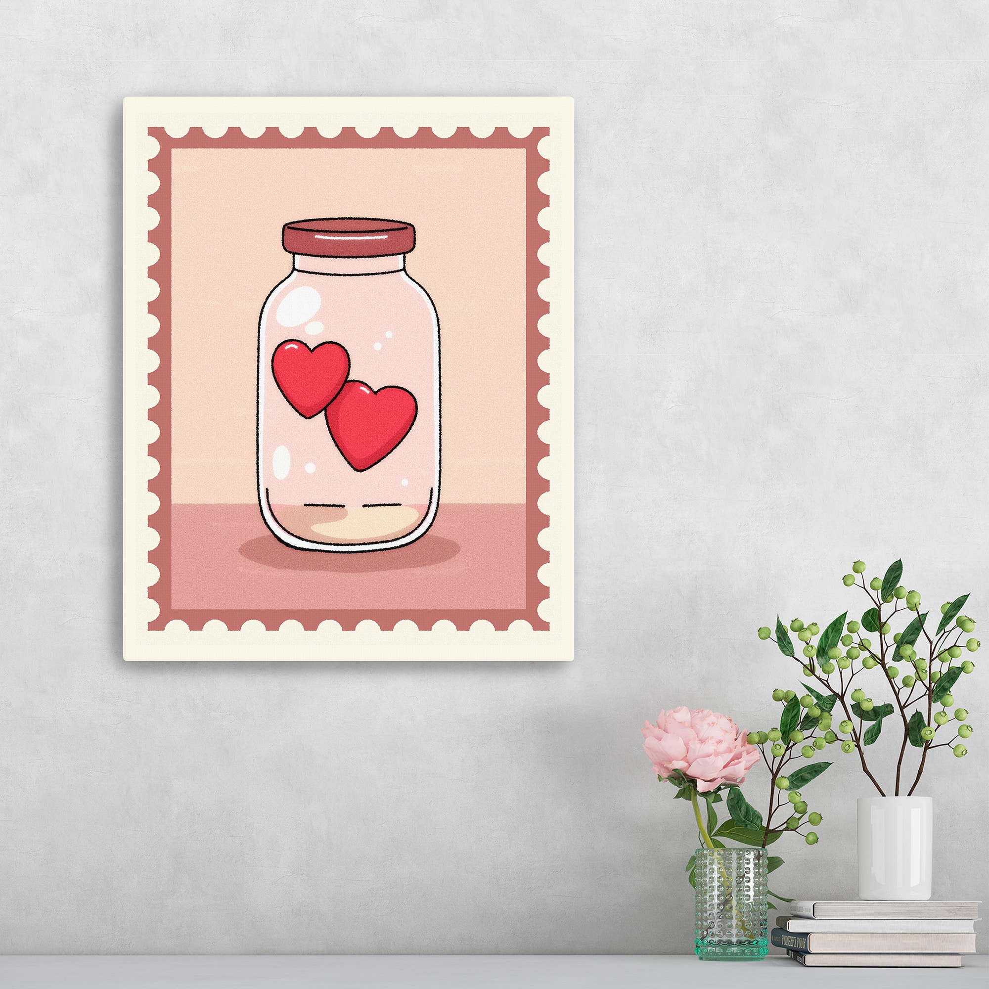 Love in a Jar Canvas Giclée Art