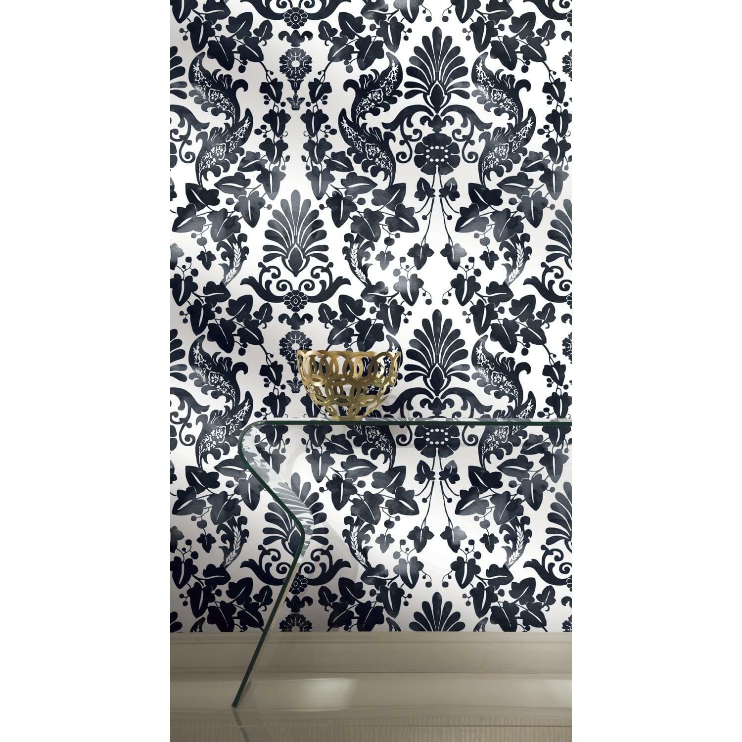 RoomMates Vine Damask Peel & Stick Wallpaper