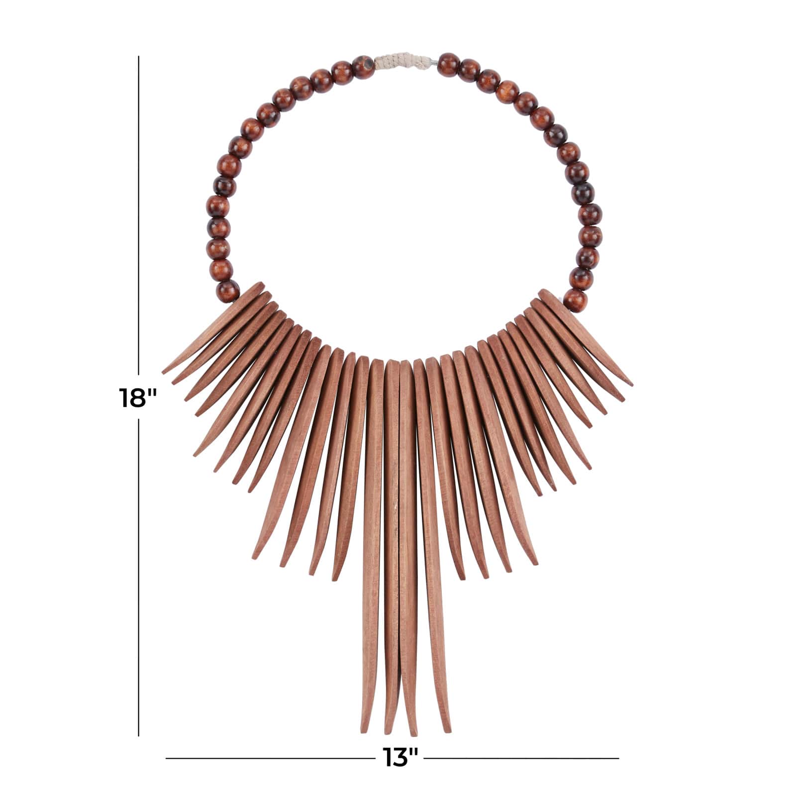 Brown Wood Bohemian Wall Decor, 13" x 13" x 3"