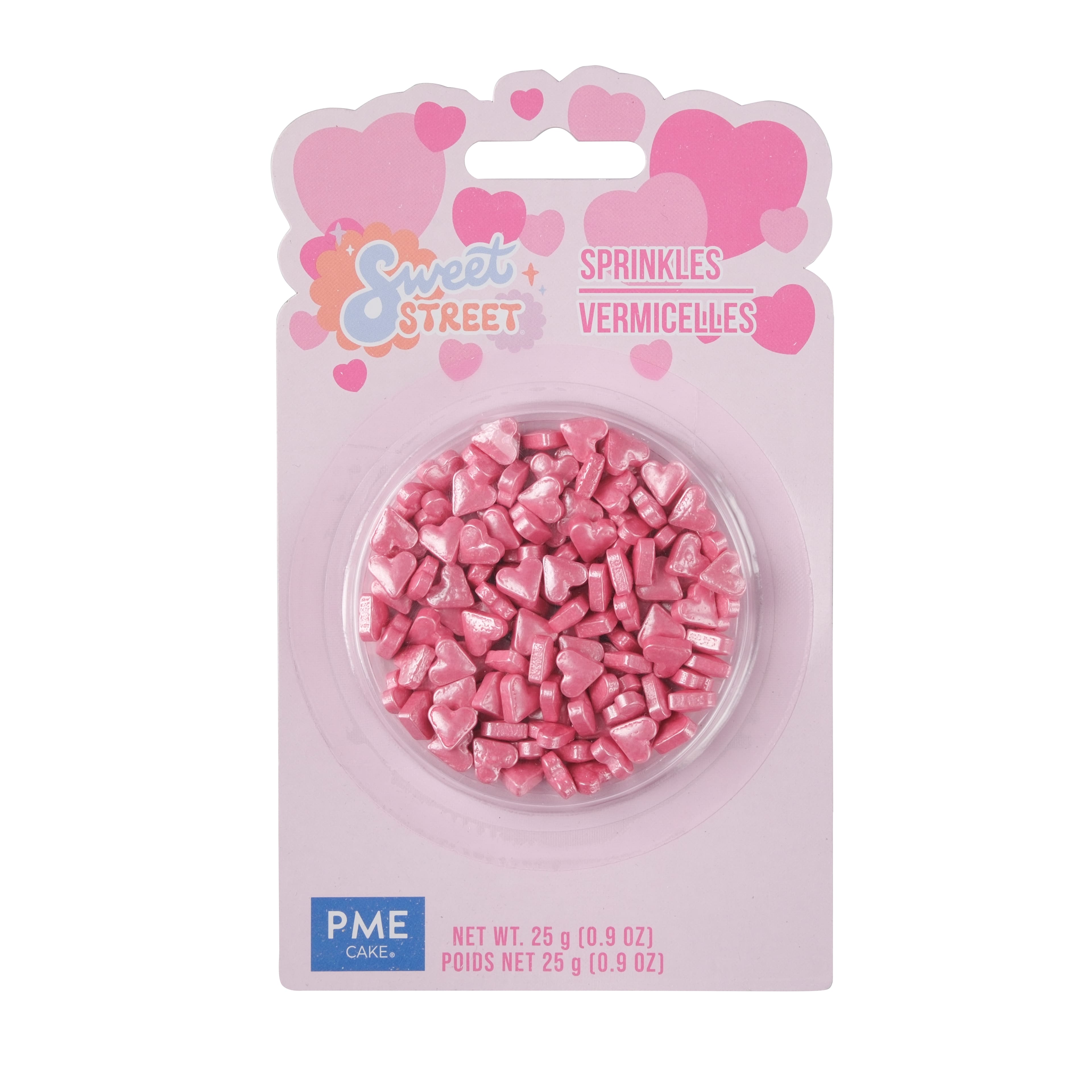 PME Cake Sweet Street™ Pink Hearts Sprinkles
