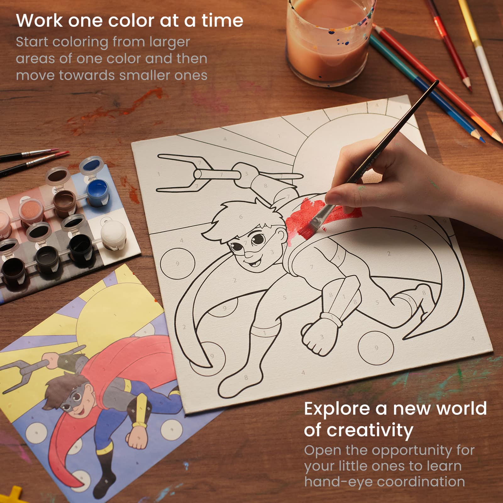 Arteza® Kids Superheroes Paint by Numbers Kit