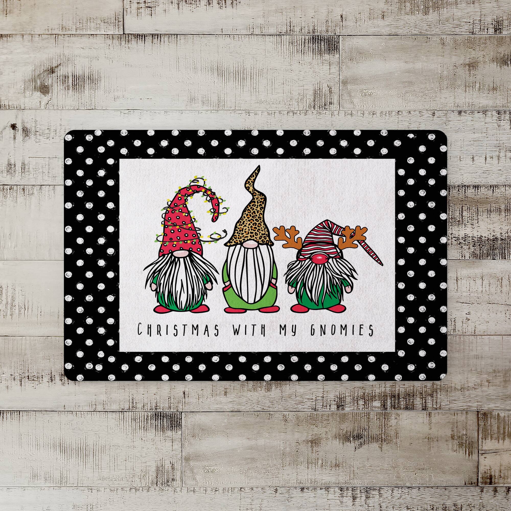 Christmas is Coming Gnomes Floor Mat
