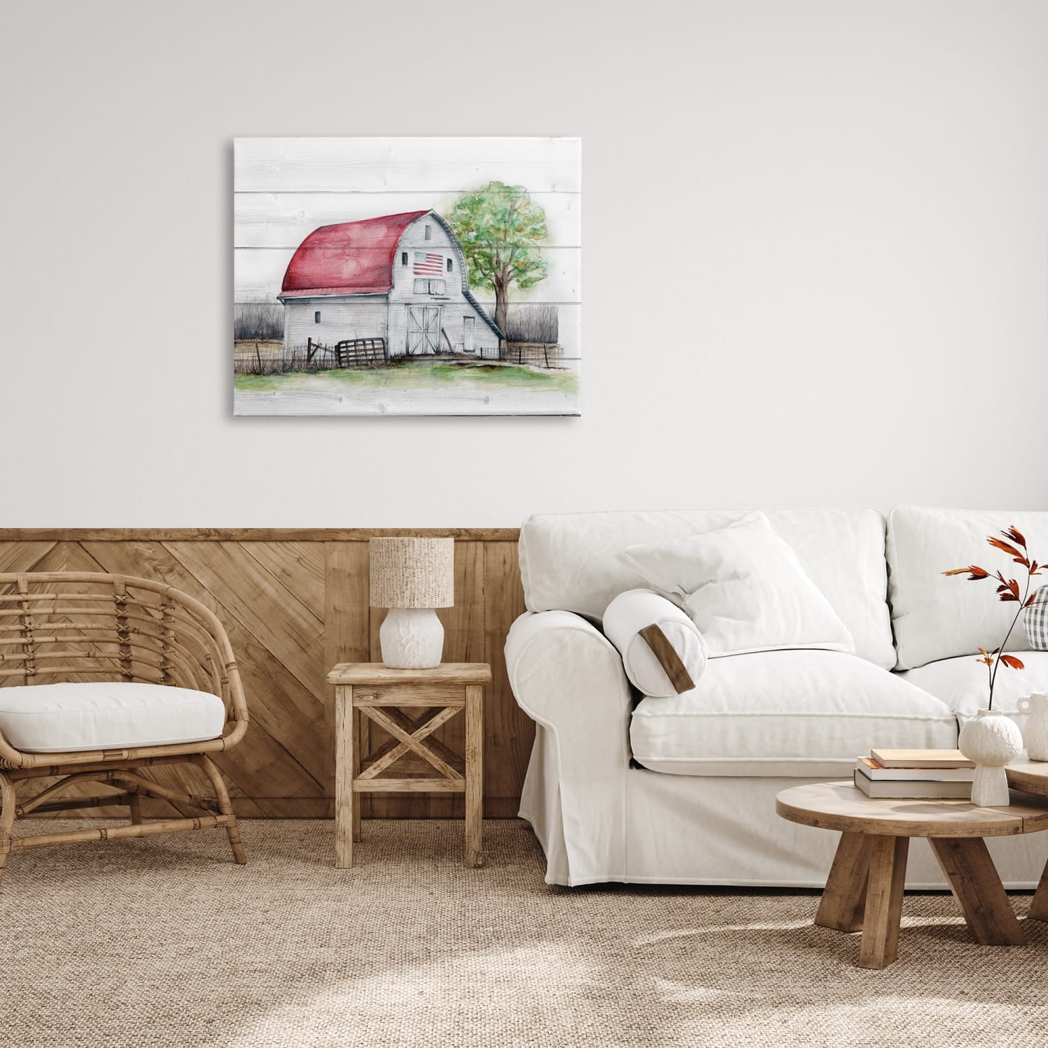 Stupell Industries Rustic Americana Barn Canvas Wall Art