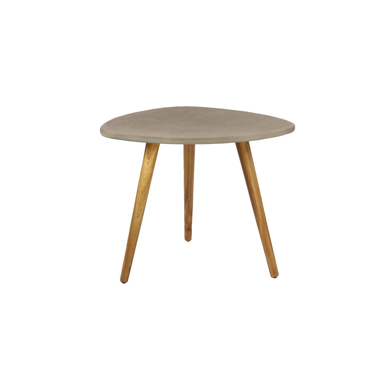 24" Gray Modern Outdoor Accent Table