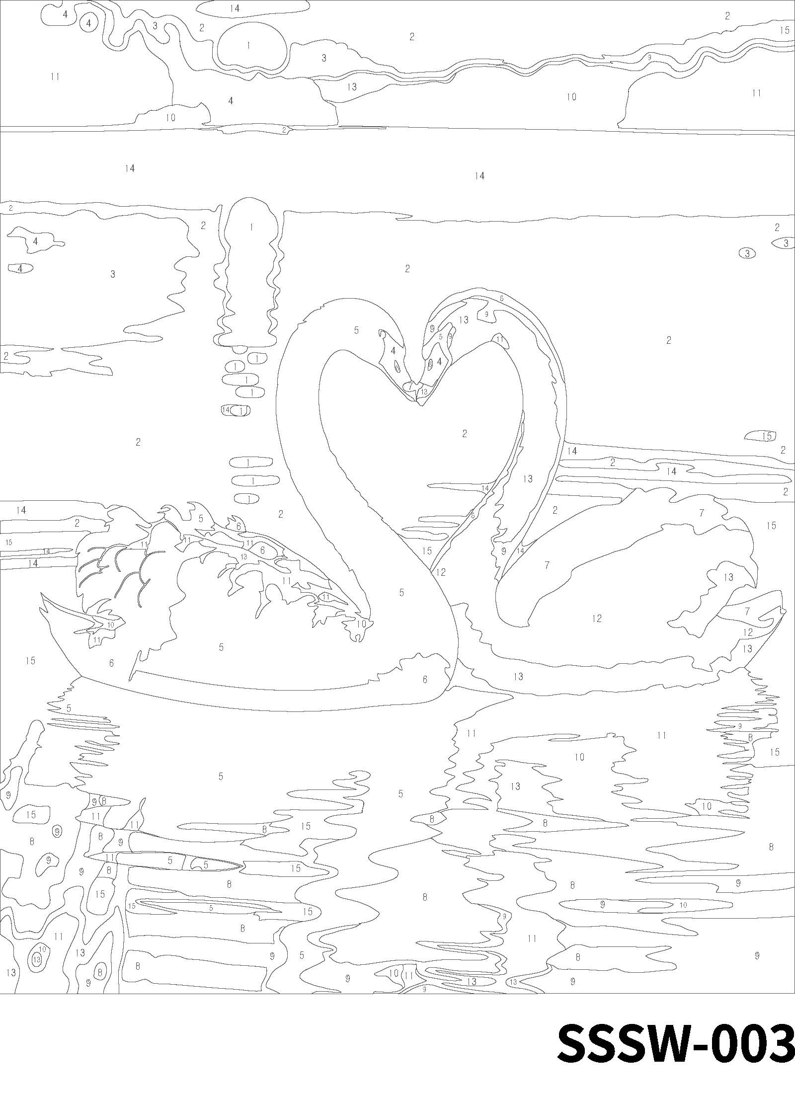 8" x 10" Swans Paint-by-Number Kit by Artist's Loft®