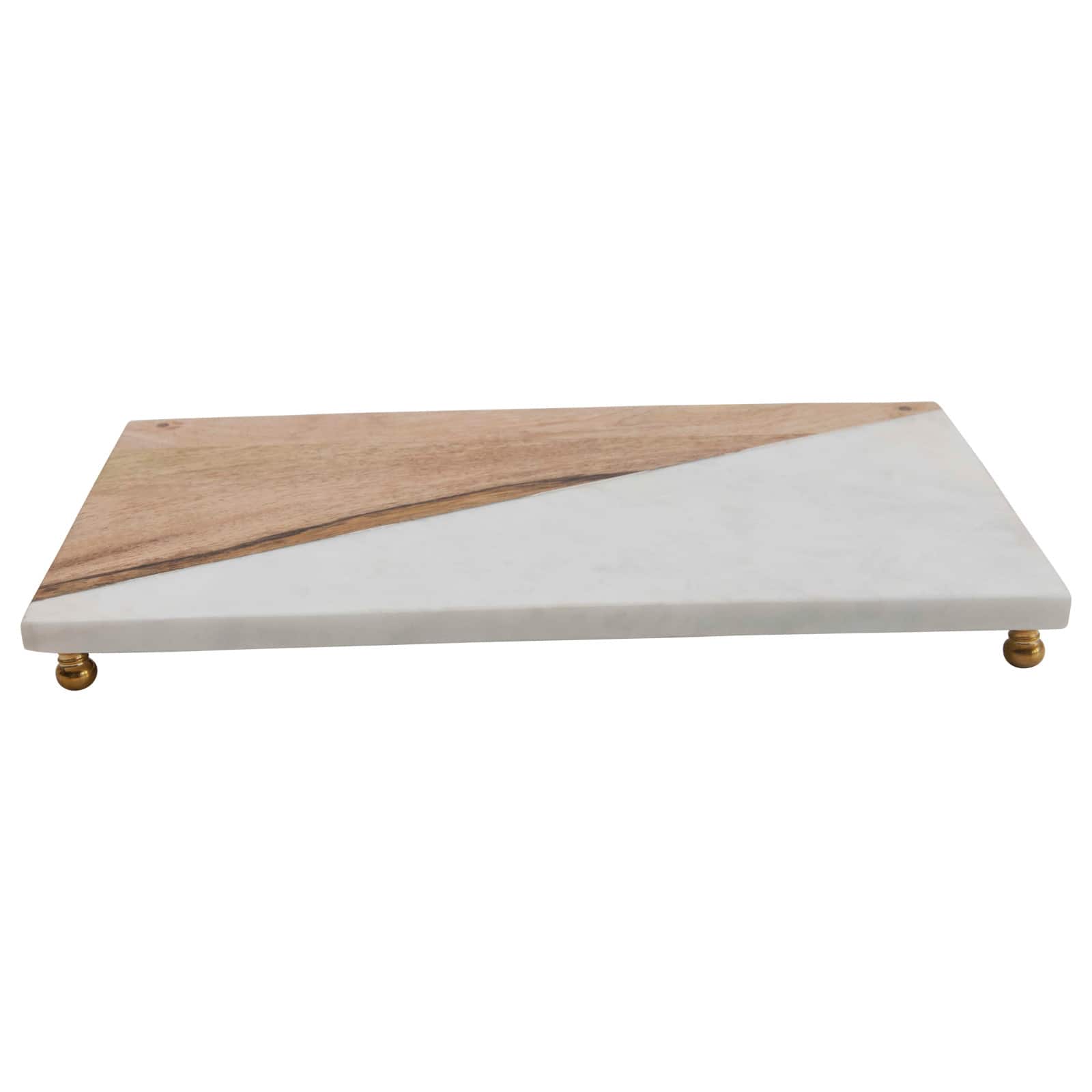 Hello Honey® Mango Wood & Marble Serving Tray