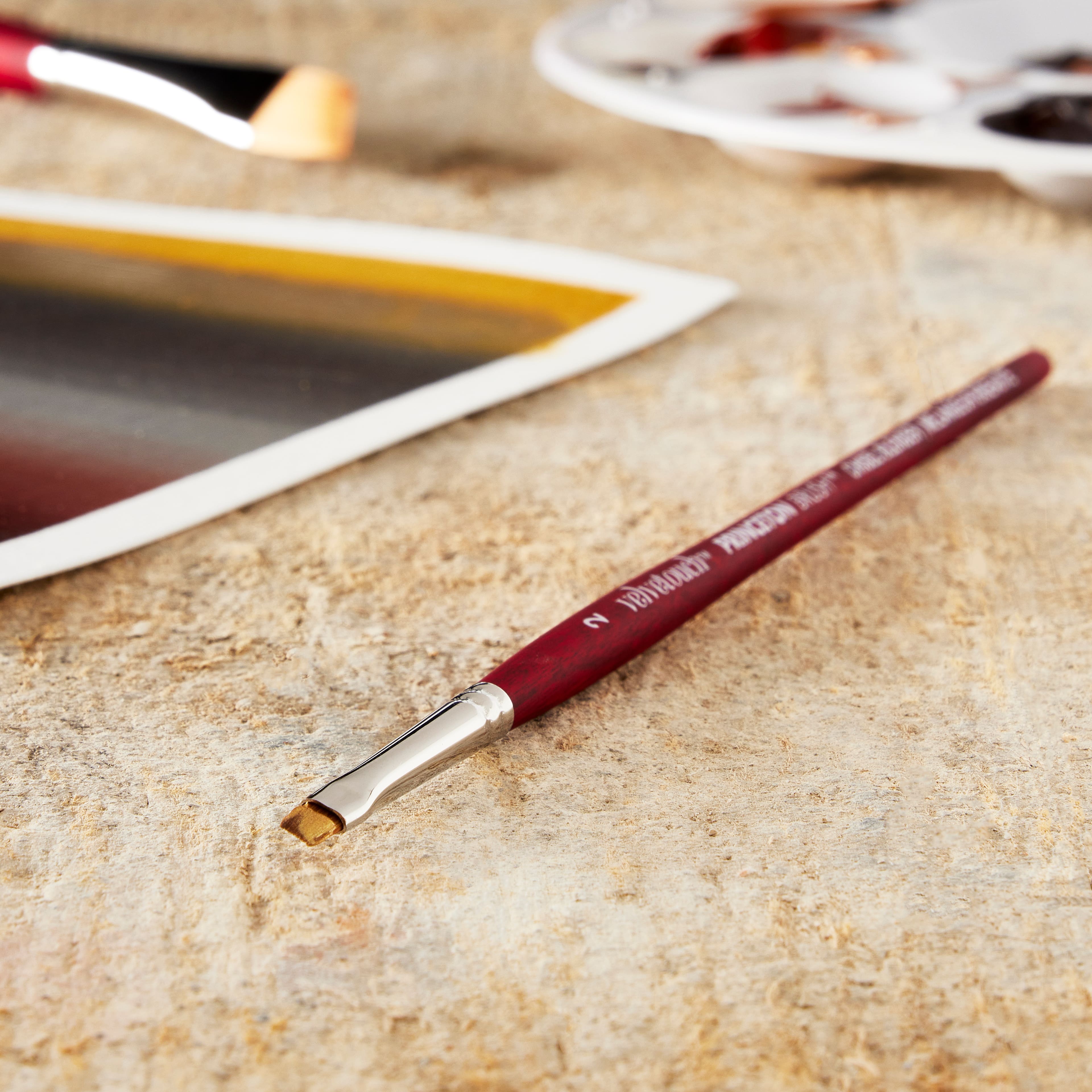 12 Pack: Princeton™ Velvetouch™ Series 3950 Chisel Blender Brush