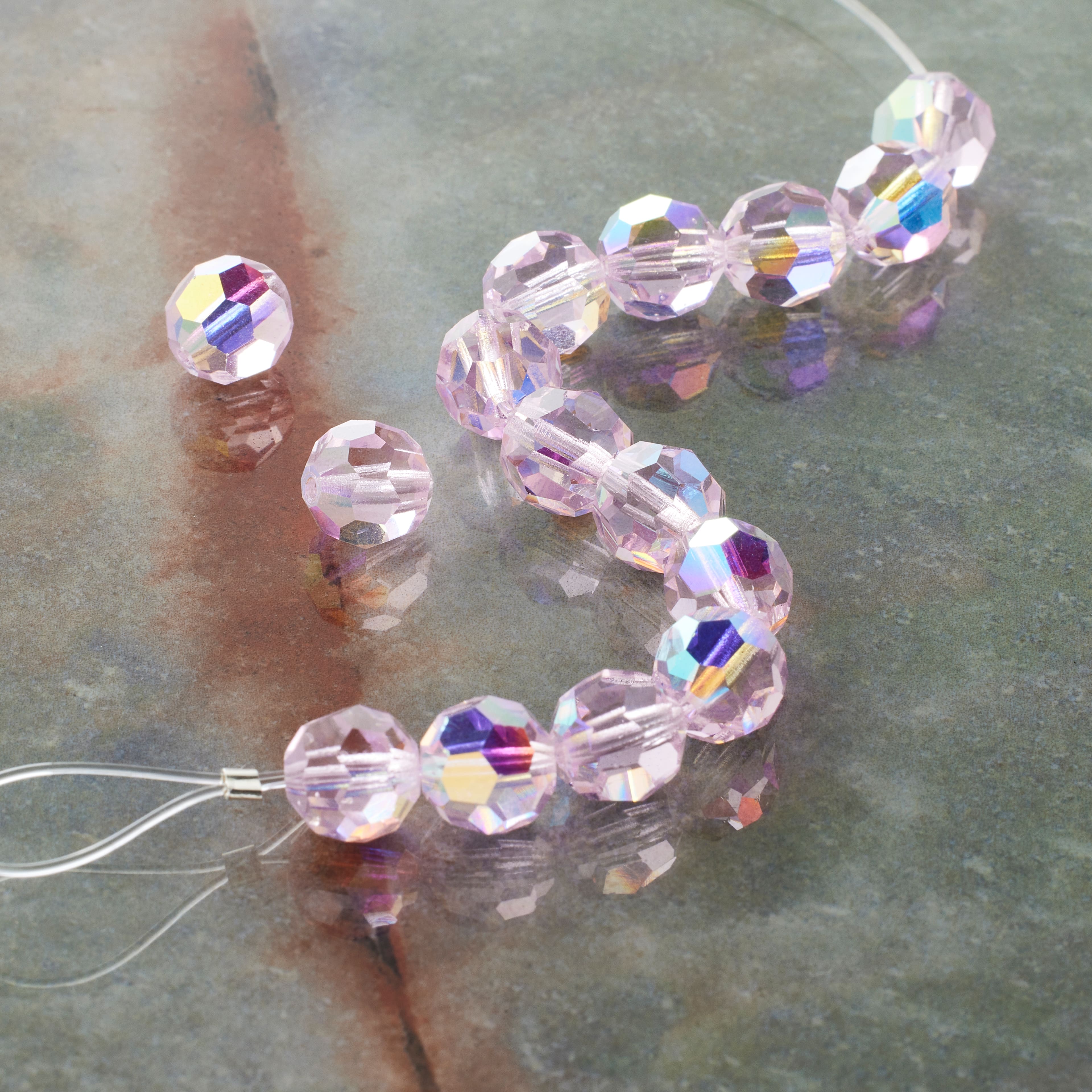 6 Pack: Preciosa Glass Crystal Round Beads, 8mm by Bead Landing™